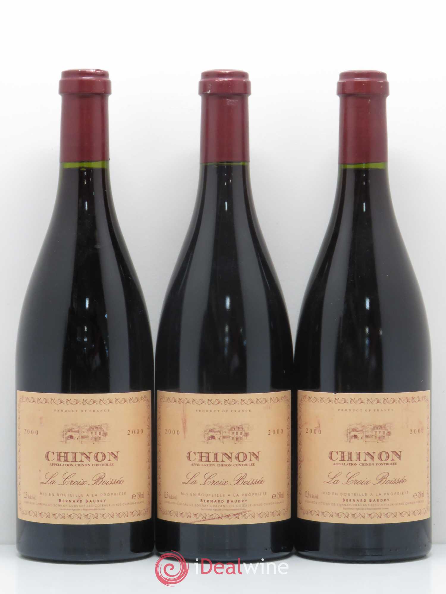 Chinon La Croix Boissée Bernard Baudry 2000 - Lot de 6 bouteilles - 1
