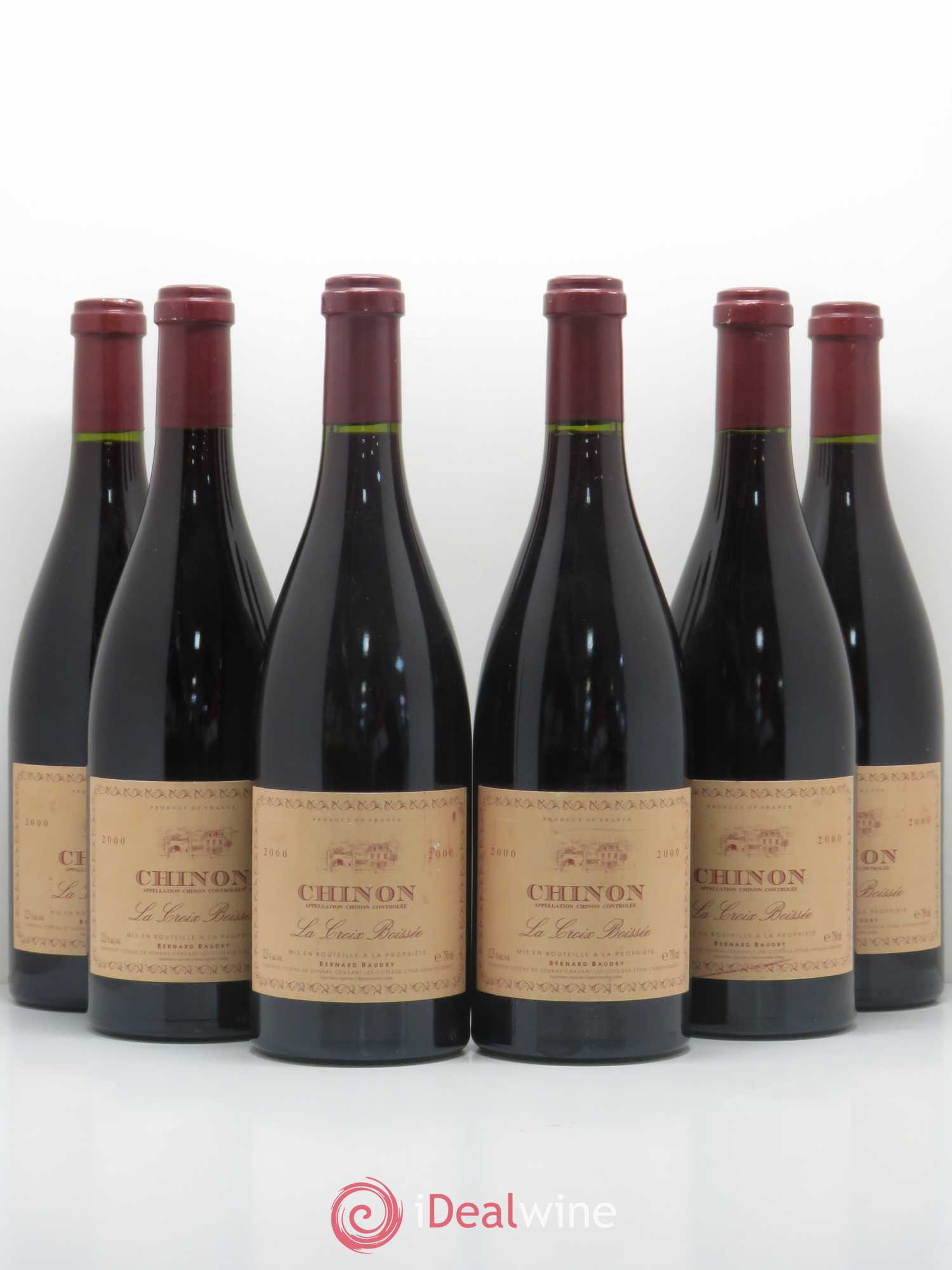 Chinon La Croix Boissée Bernard Baudry 2000 - Lot de 6 bouteilles - 0
