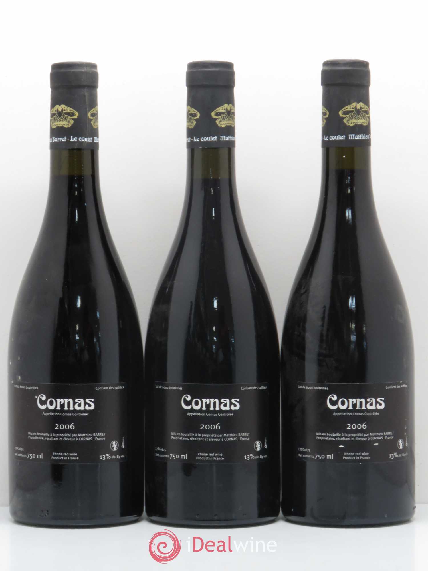 Cornas Brise Cailloux Coulet (Domaine du) - Matthieu Barret 2006 - Lot of 6 bottles - 2
