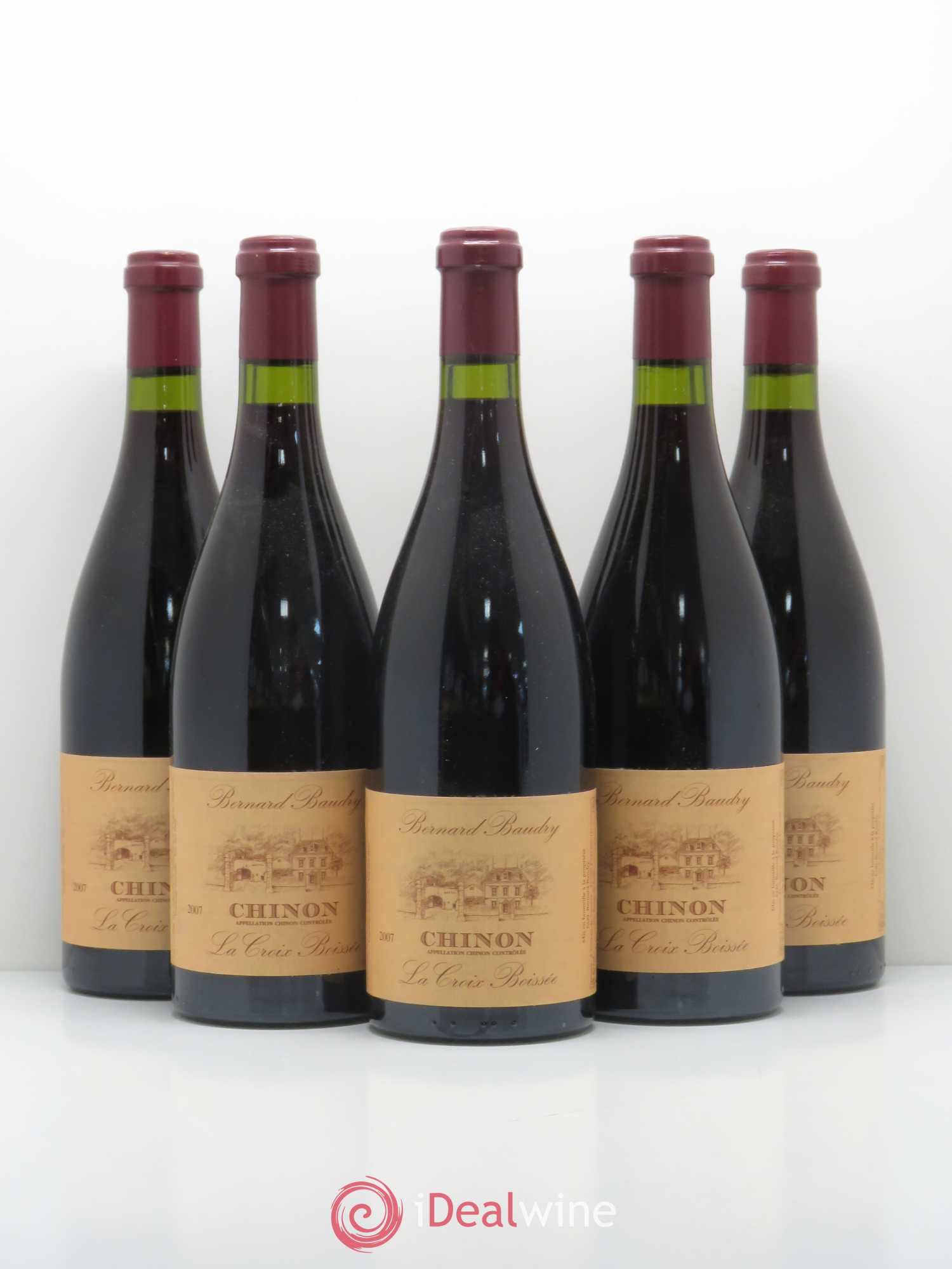 Chinon La Croix Boissée Bernard Baudry 2007 - Lot de 5 bouteilles - 0