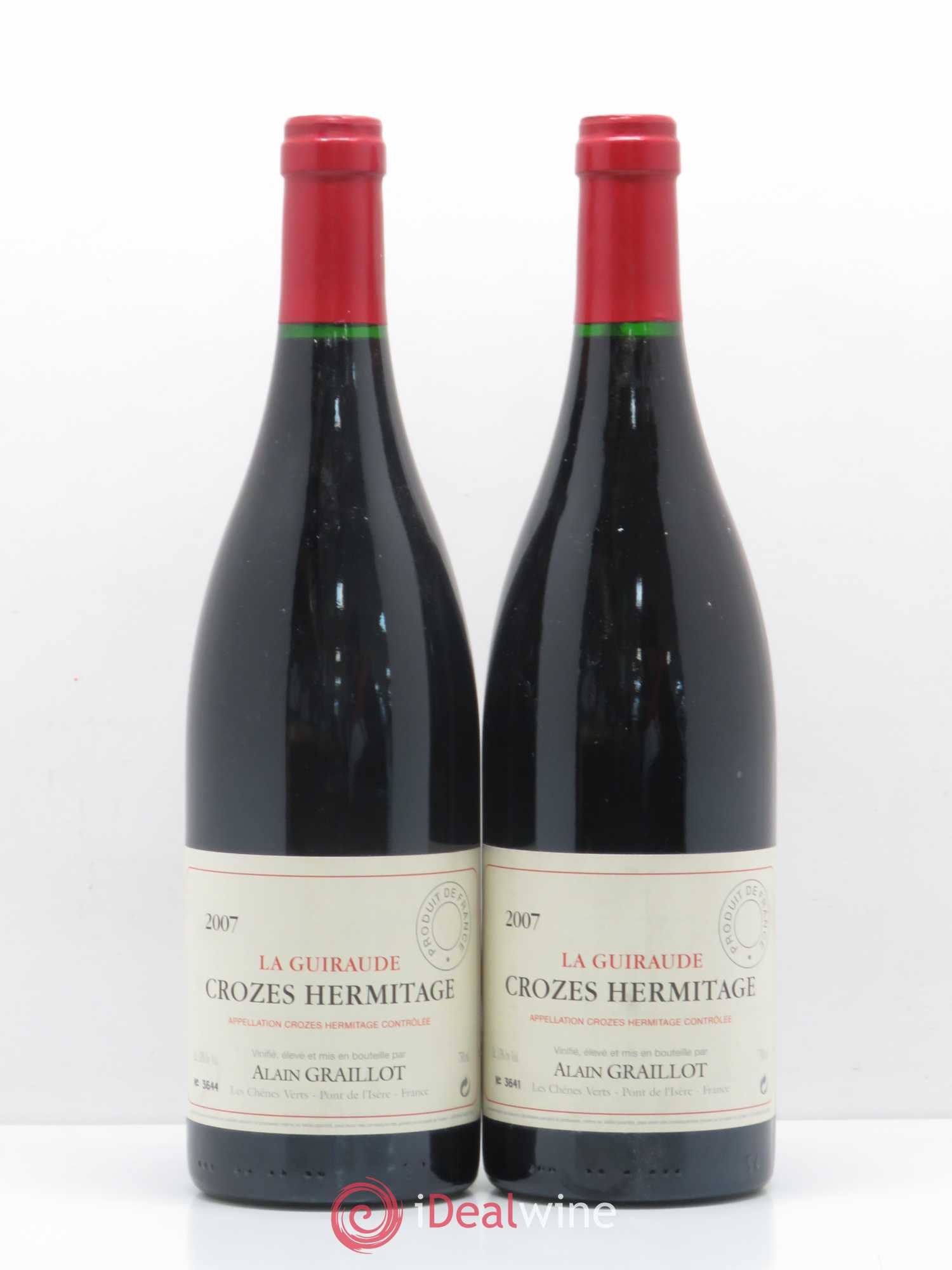 Crozes-Hermitage La Guiraude Domaine Graillot 2007 - Lot de 2 bouteilles - 0
