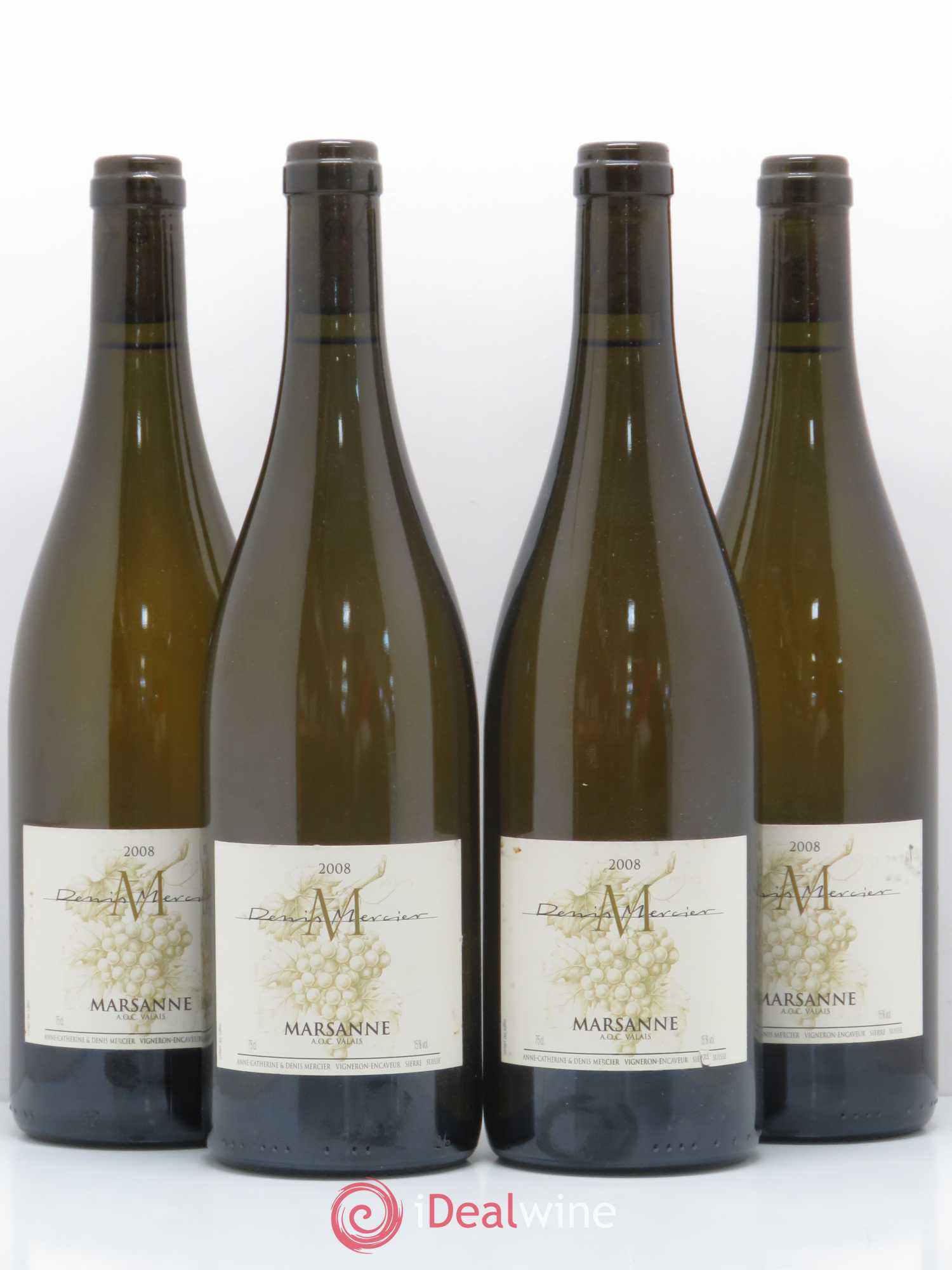 Vins Etrangers Valais Marsanne Mercier 2008 - Lotto di 4 bottiglie - 0