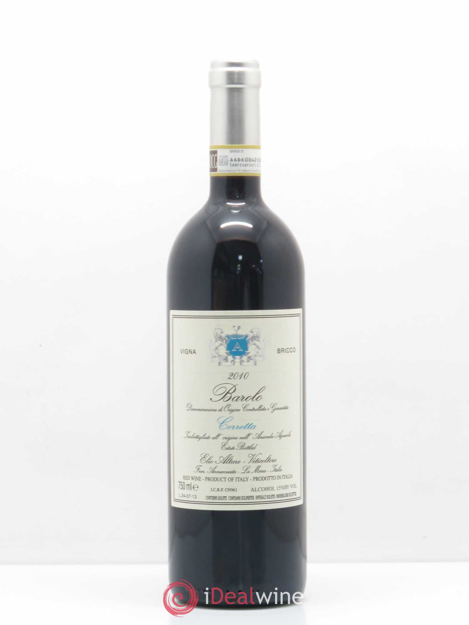 Barolo Cerretta Altare Vigna Bricco 2010 - Posten von 1 Flasche - 0