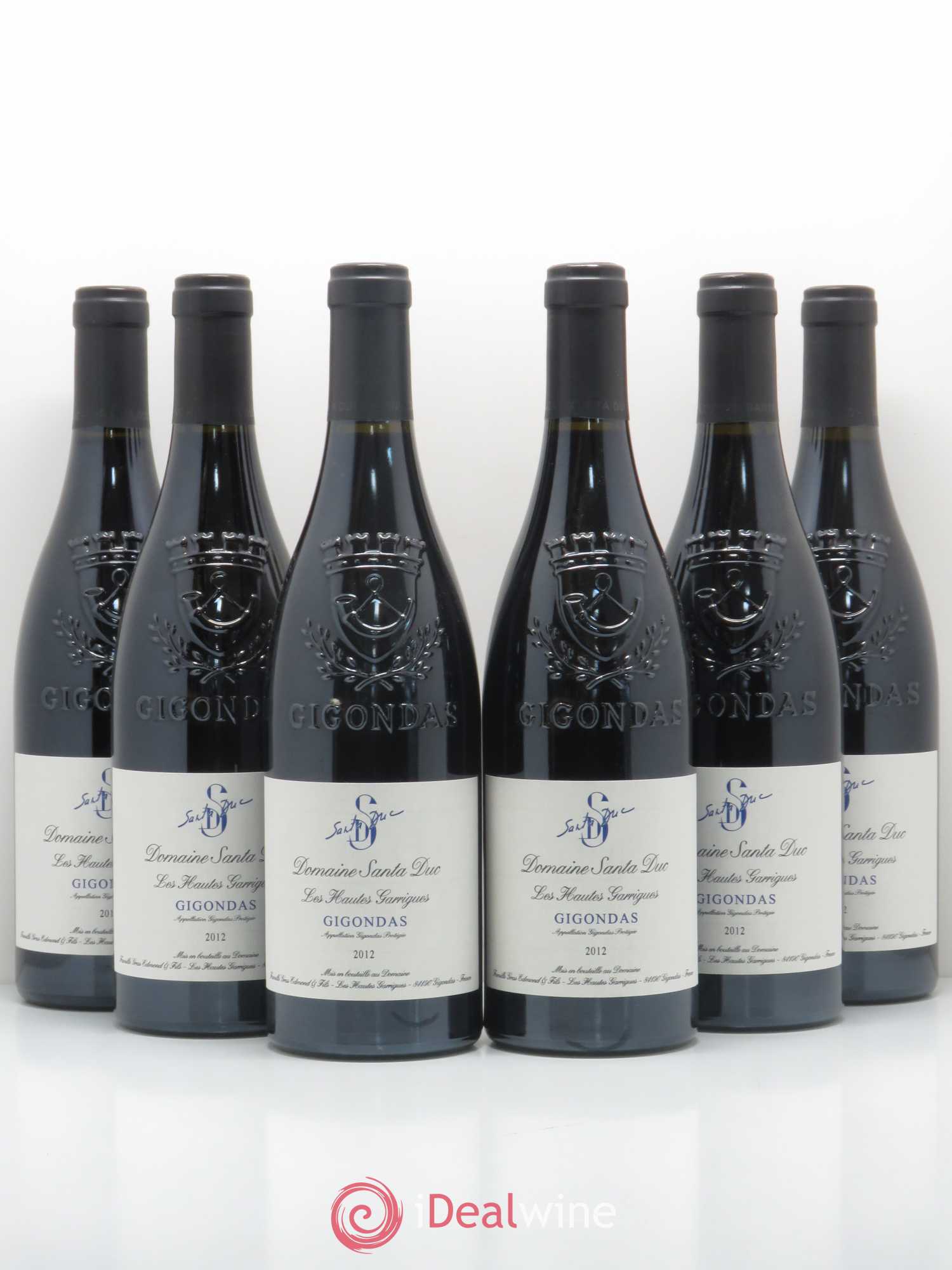 Gigondas Santa Duc (Domaine) Hautes Garrigues Famille Gras Gigondas Les Hautes Garrigues Santa Duc 2012 - Lotto di 6 bottiglie - 0