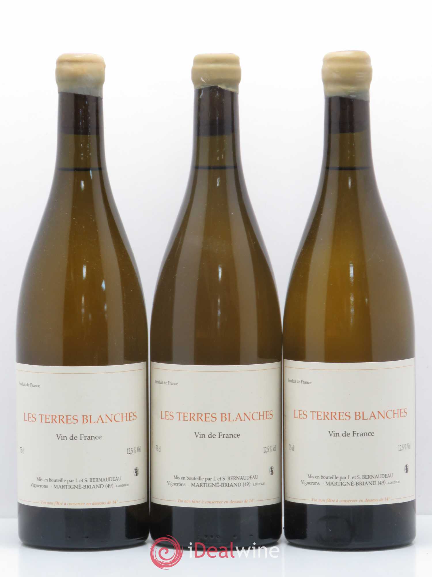 Vin de France Les Terres Blanches Stéphane Bernaudeau 2012 - Lot de 3 bouteilles - 0