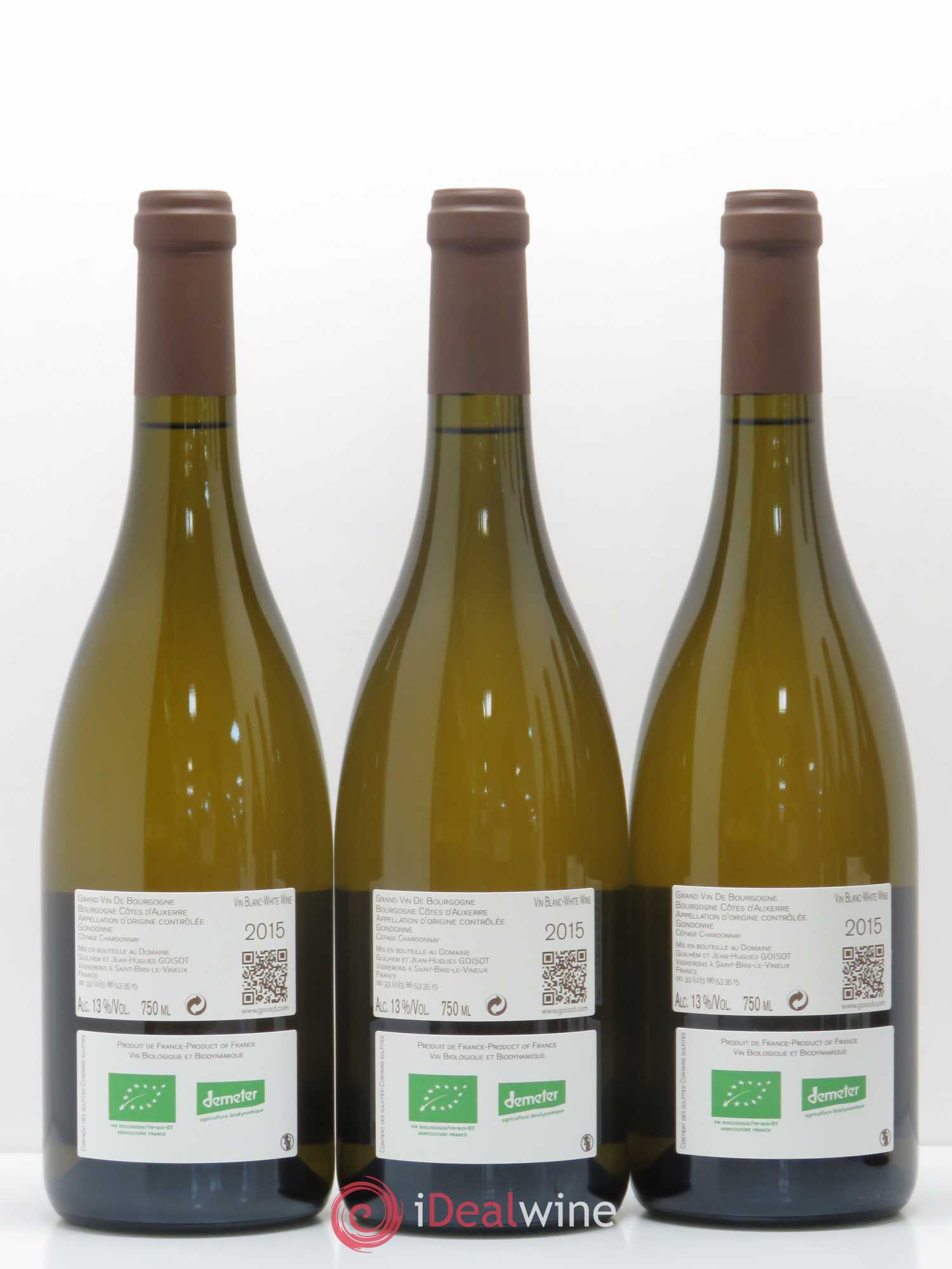 Bourgogne Côtes d'Auxerre Gondonne Goisot 2015 - Lot de 6 bouteilles - 2