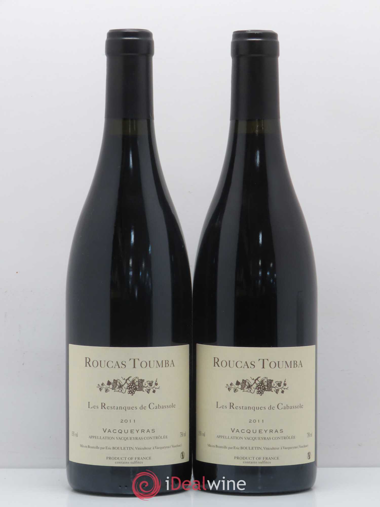 Vacqueyras Les Restanques de Cabassole Roucas Toumba 2011 - Lot de 2 bouteilles - 0
