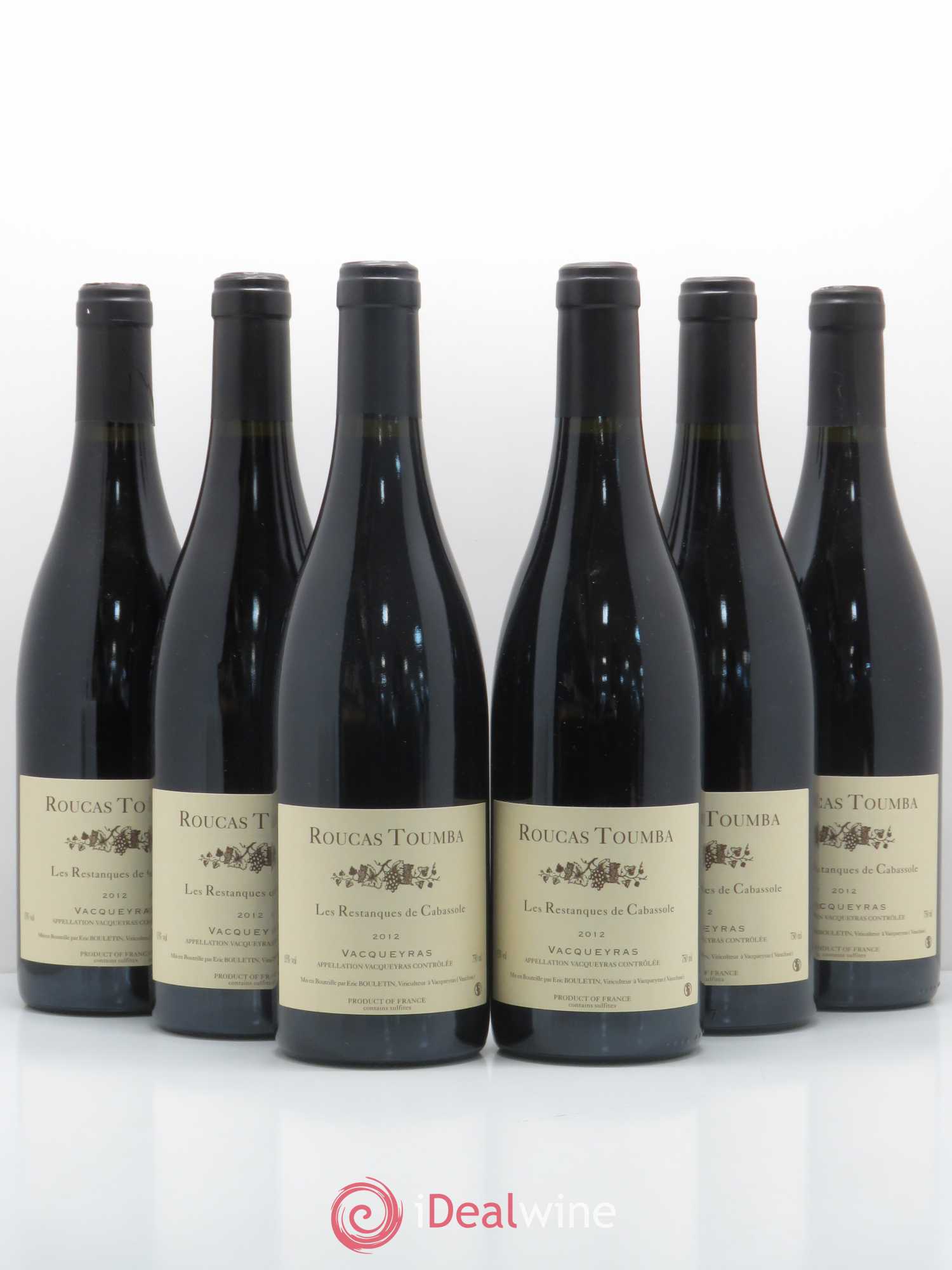 Vacqueyras Les Restanques de Cabassole Roucas Toumba 2012 - Lot de 6 bouteilles - 0