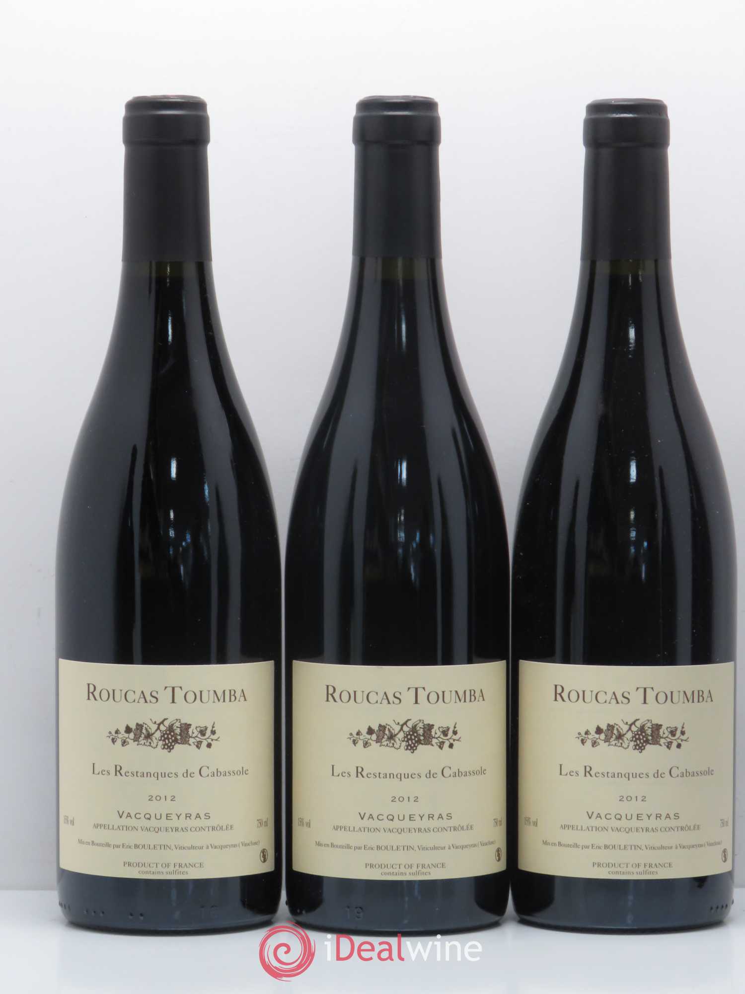 Vacqueyras Les Restanques de Cabassole Roucas Toumba 2012 - Lot de 6 bouteilles - 2