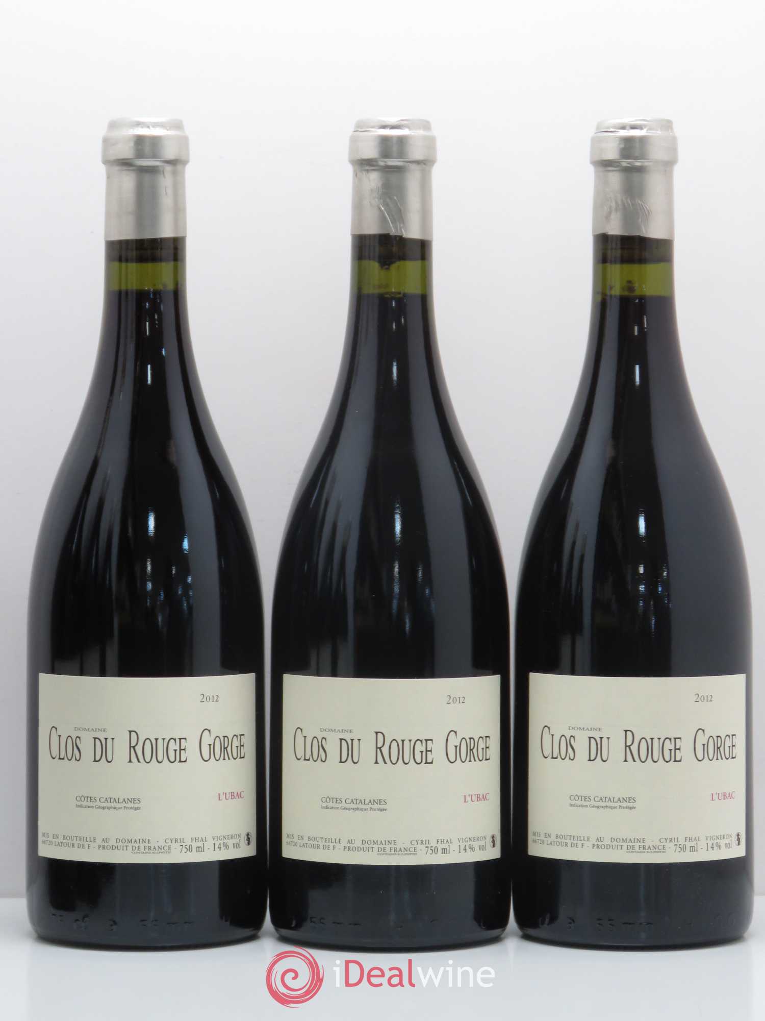 Côtes Catalanes Clos du Rouge Gorge L'Ubac Cyril Fhal 2012 - Lot de 6 bouteilles - 2