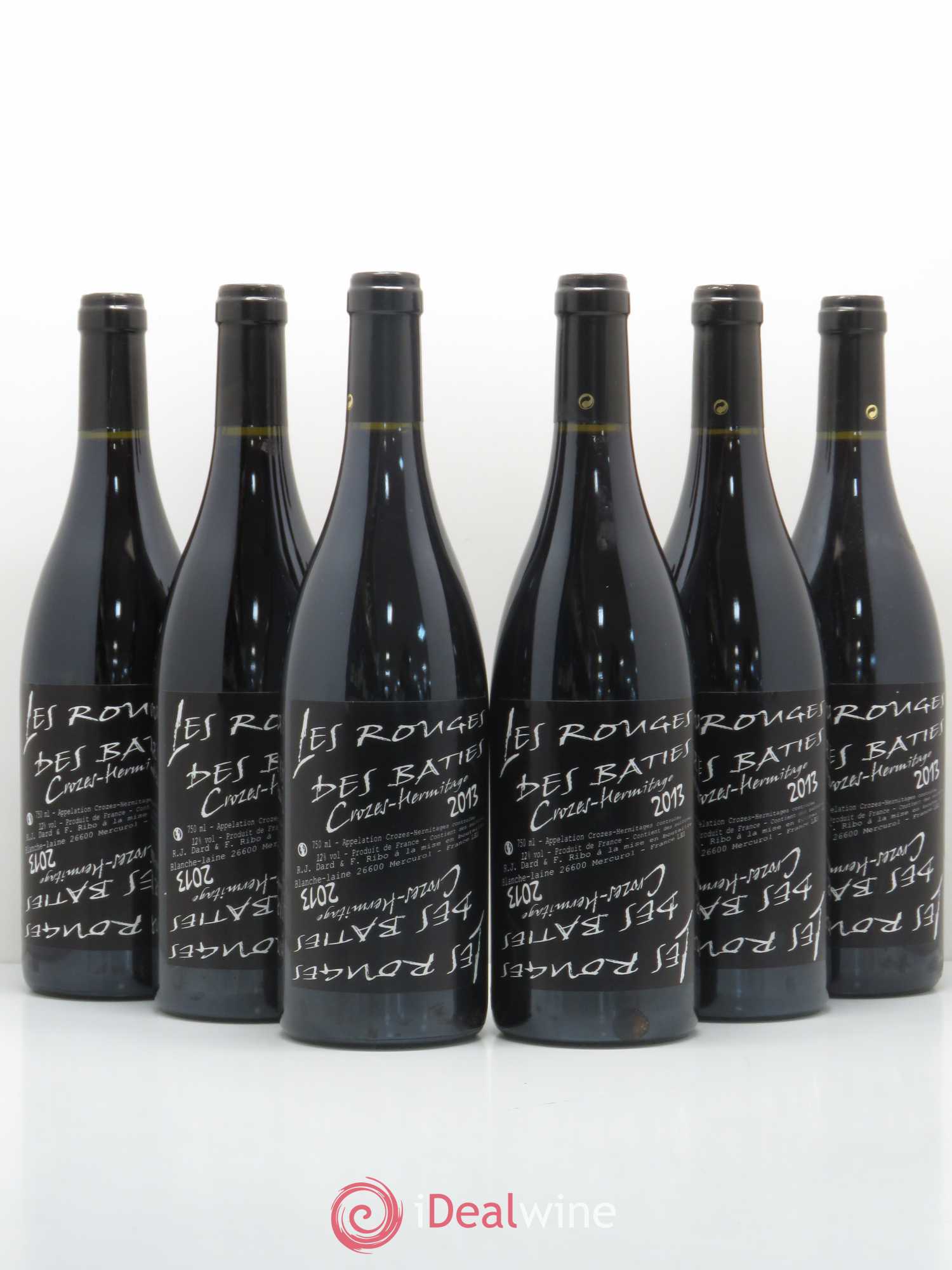 Crozes-Hermitage Les Rouges Des Batties Dard Et Ribo 2013 - Lot de 6 bouteilles - 0