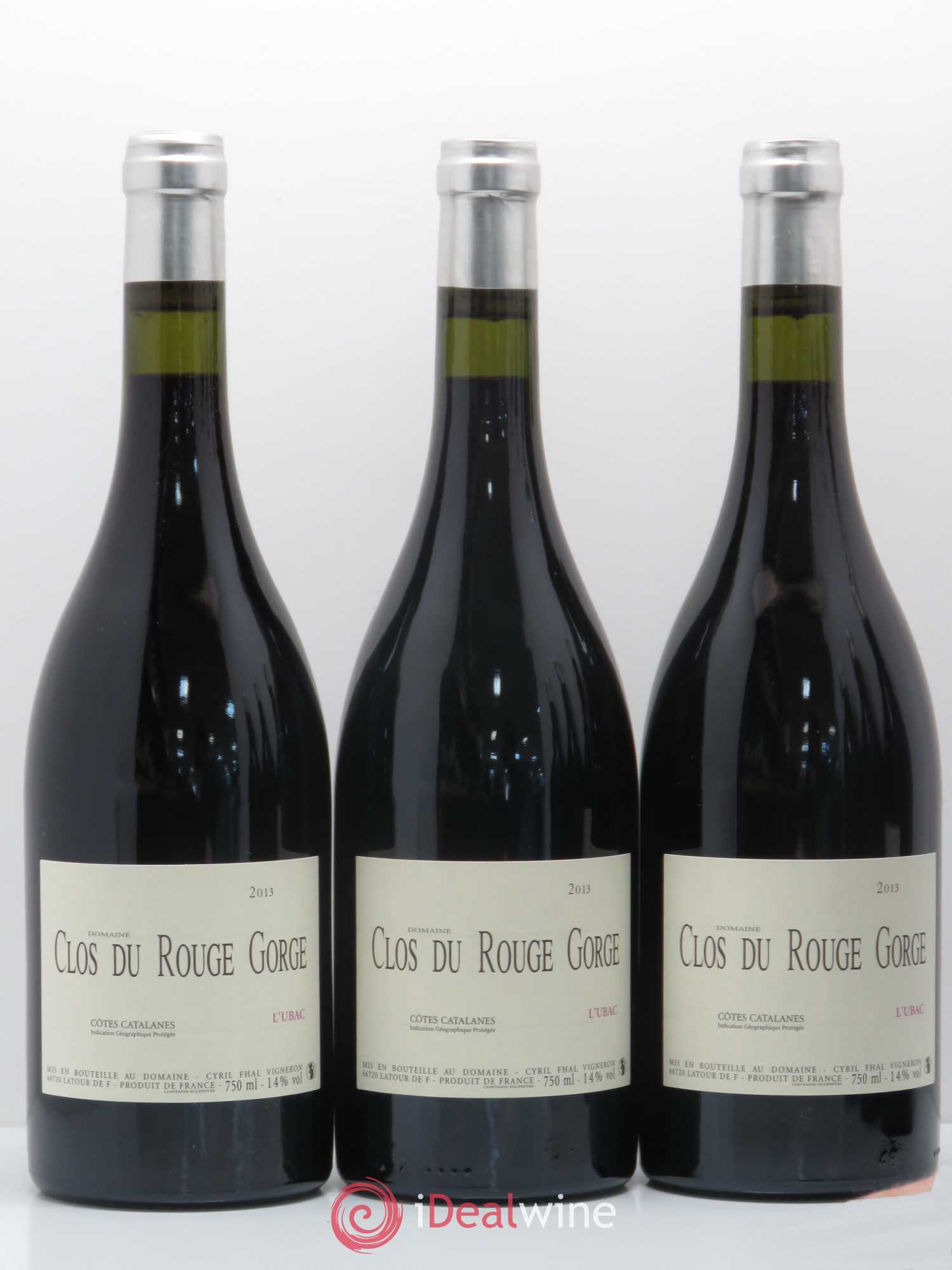 Côtes Catalanes Clos du Rouge Gorge L'Ubac Cyril Fhal 2013 - Lot de 6 bouteilles - 1