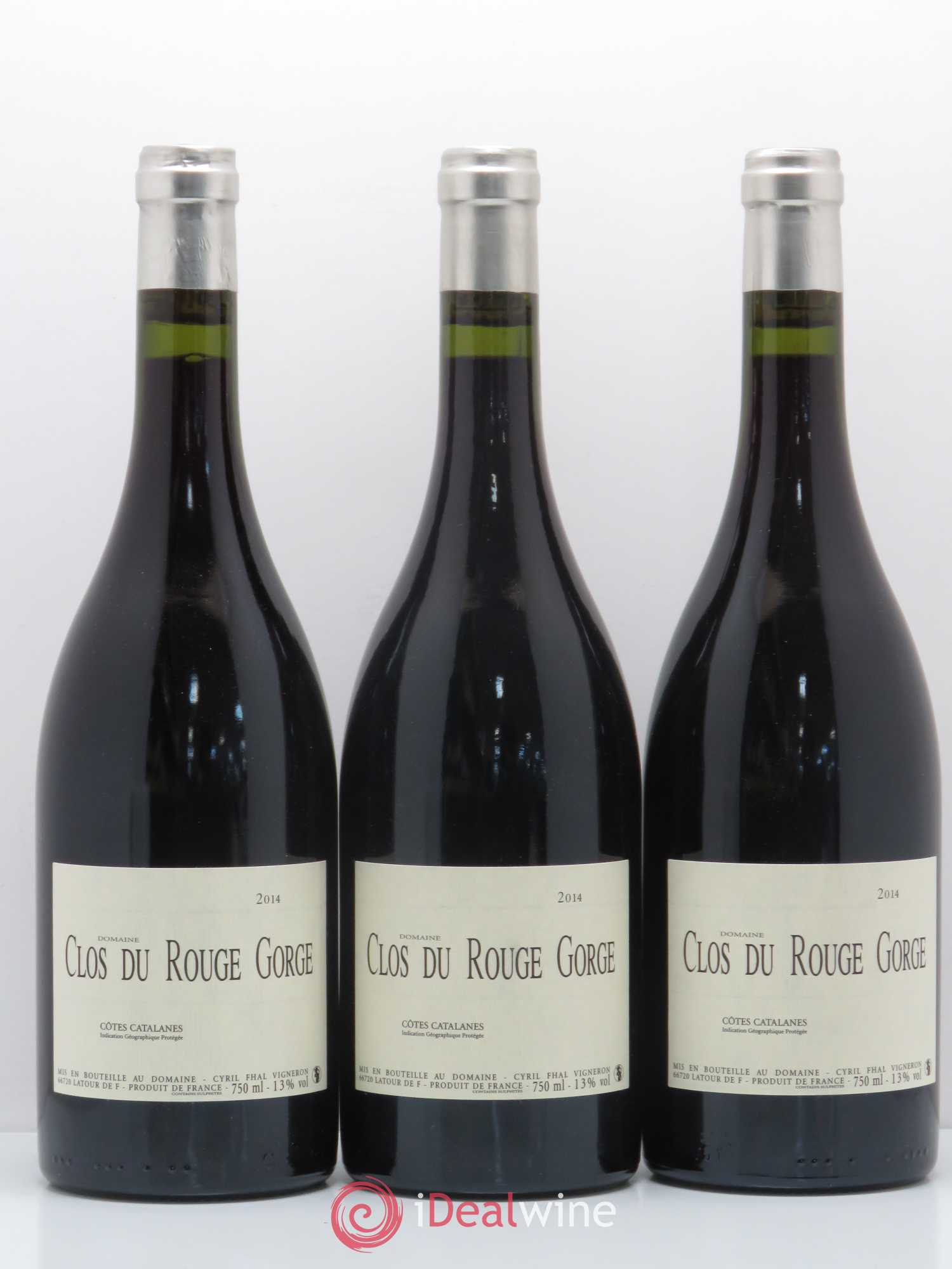 Côtes Catalanes (VDP des Côtes Catalanes) Clos Rouge Gorge 2014 - Lot de 3 bouteilles - 0