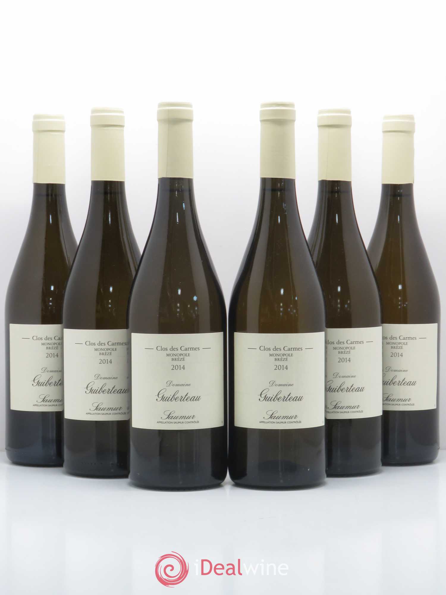 Saumur Brézé Clos des Carmes Domaine Guiberteau 2014 - Lot de 6 bouteilles - 0