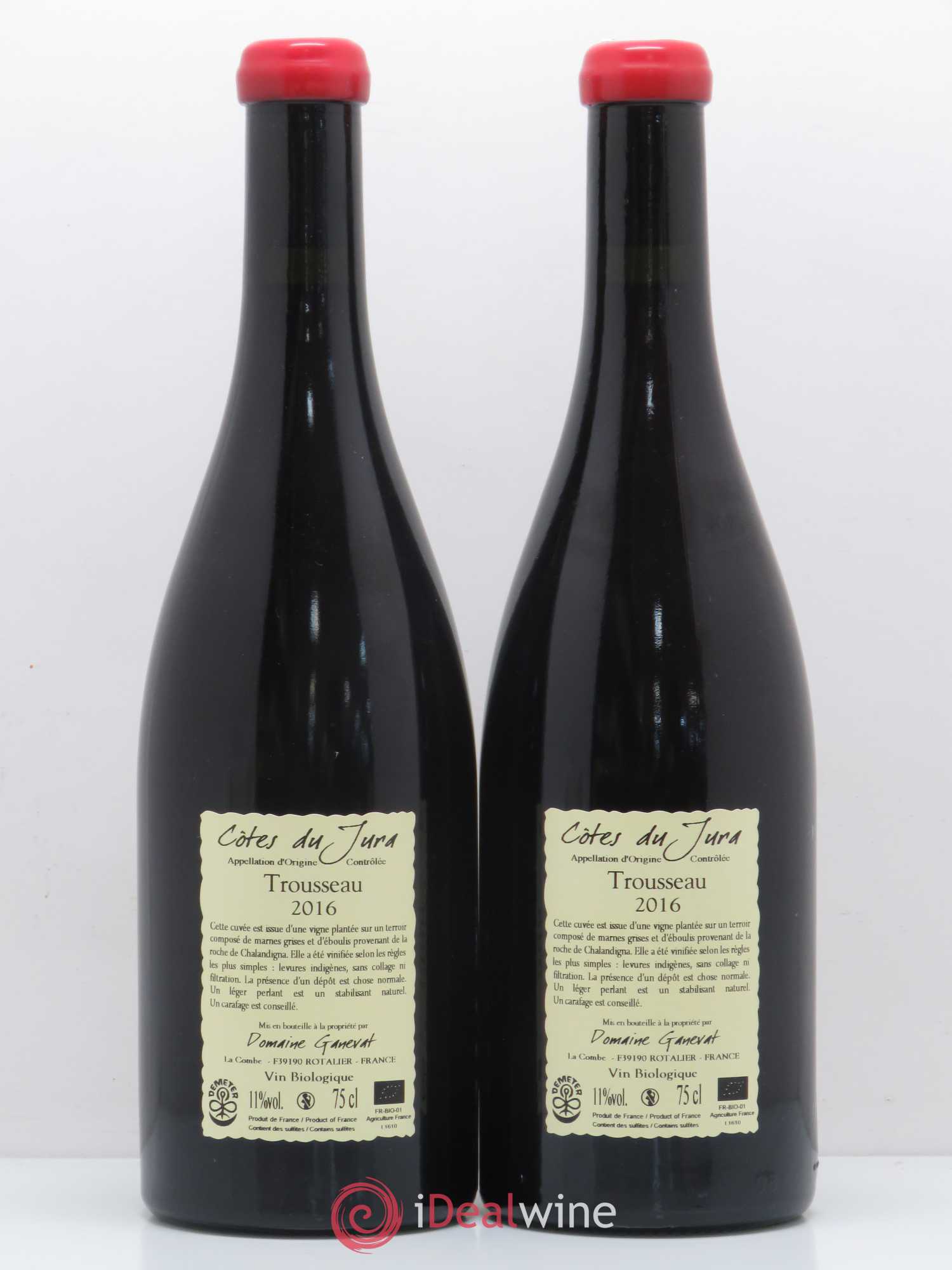 Côtes du Jura Plein Sud Jean-François Ganevat (Domaine) Trousseau 2016 - Lot de 2 bouteilles - 1