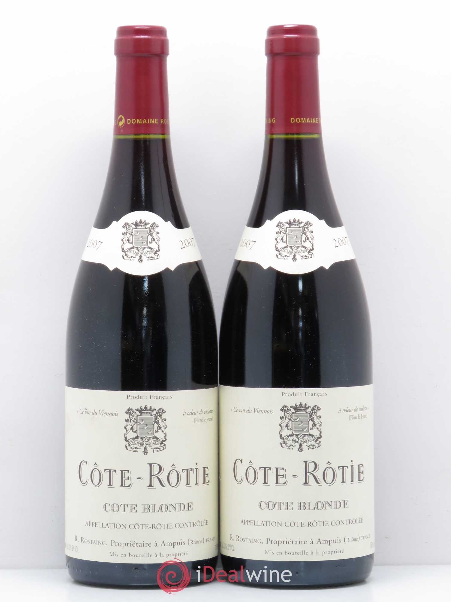 Côte-Rôtie Côte Blonde René Rostaing 2007 - Lot of 2 bottles - 0