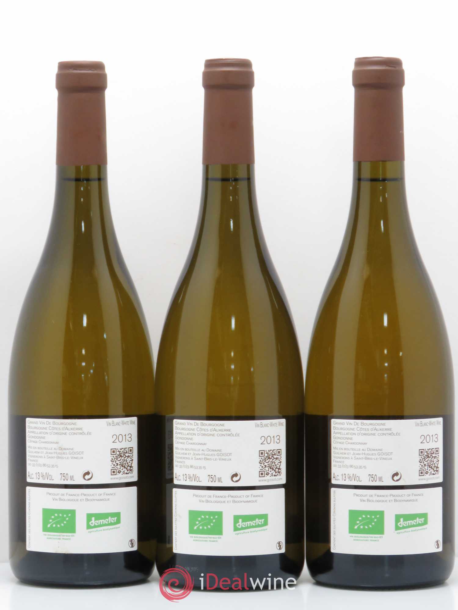 Bourgogne Côtes d'Auxerre Gondonne Goisot 2013 - Lot de 6 bouteilles - 2