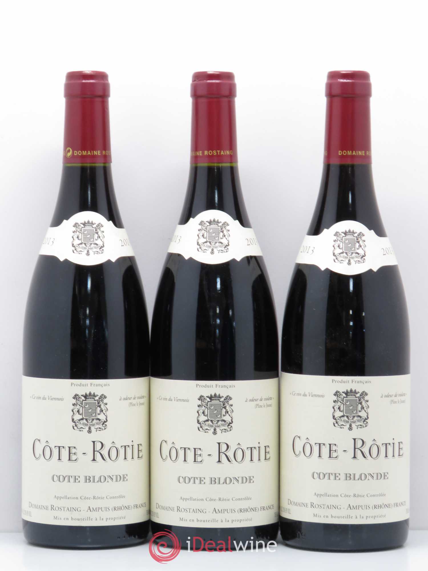 Côte-Rôtie Côte Blonde René Rostaing 2013 - Lot de 3 bouteilles - 0