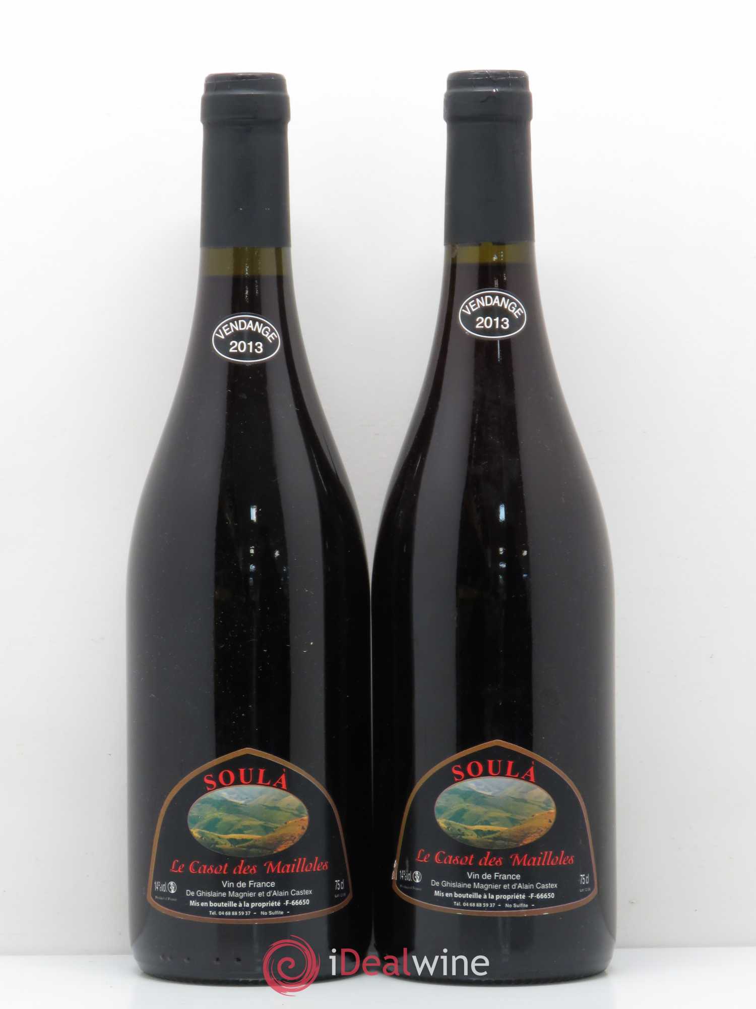 Vin de France Soula Casot des Mailloles 2013 - Posten von 2 Flaschen - 0
