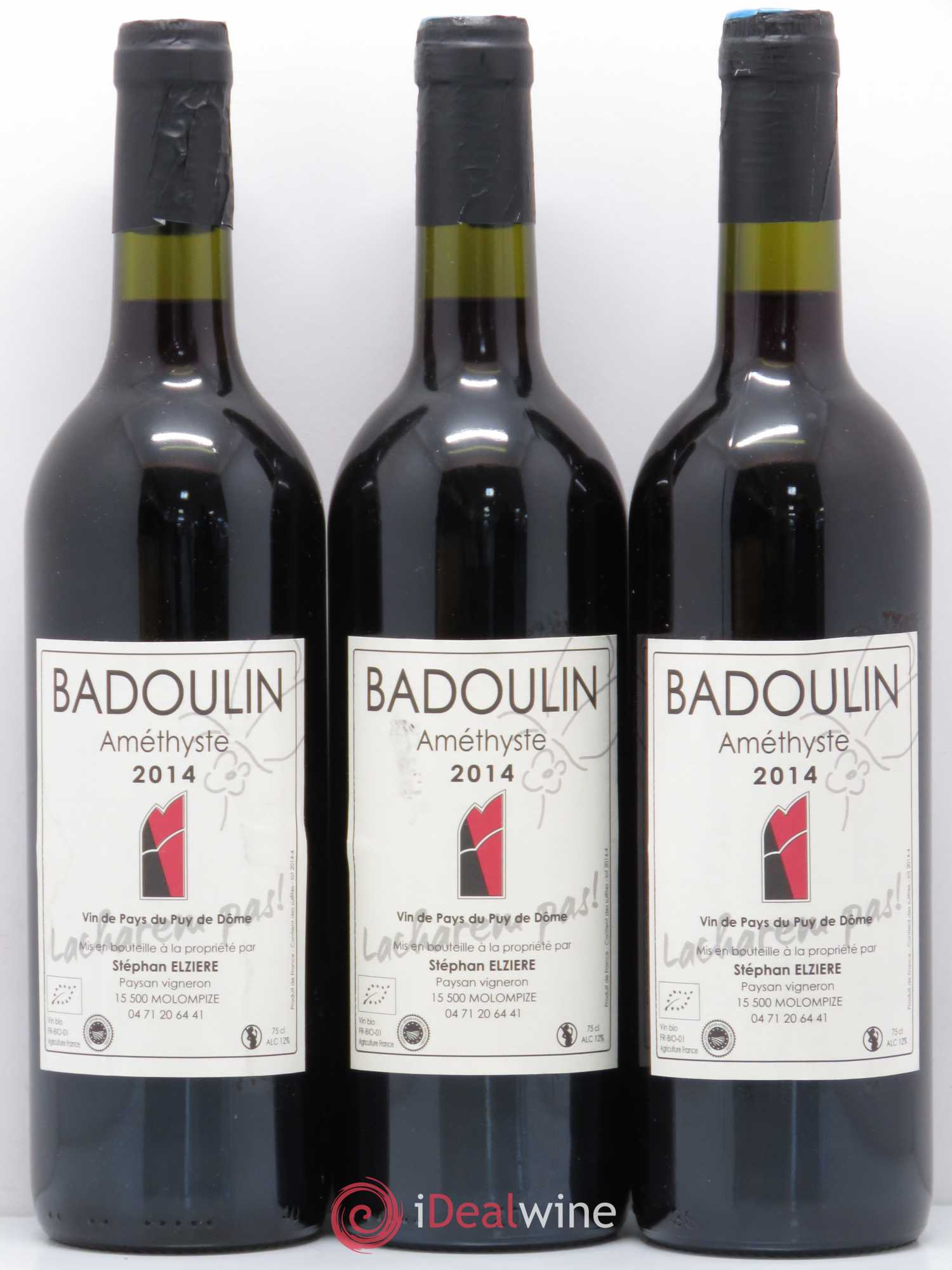 Vin de France Badoulin Améthyste Stephan Elziere Vin de pays du Puy de Dôme 2014 - Posten von 6 Flaschen - 2