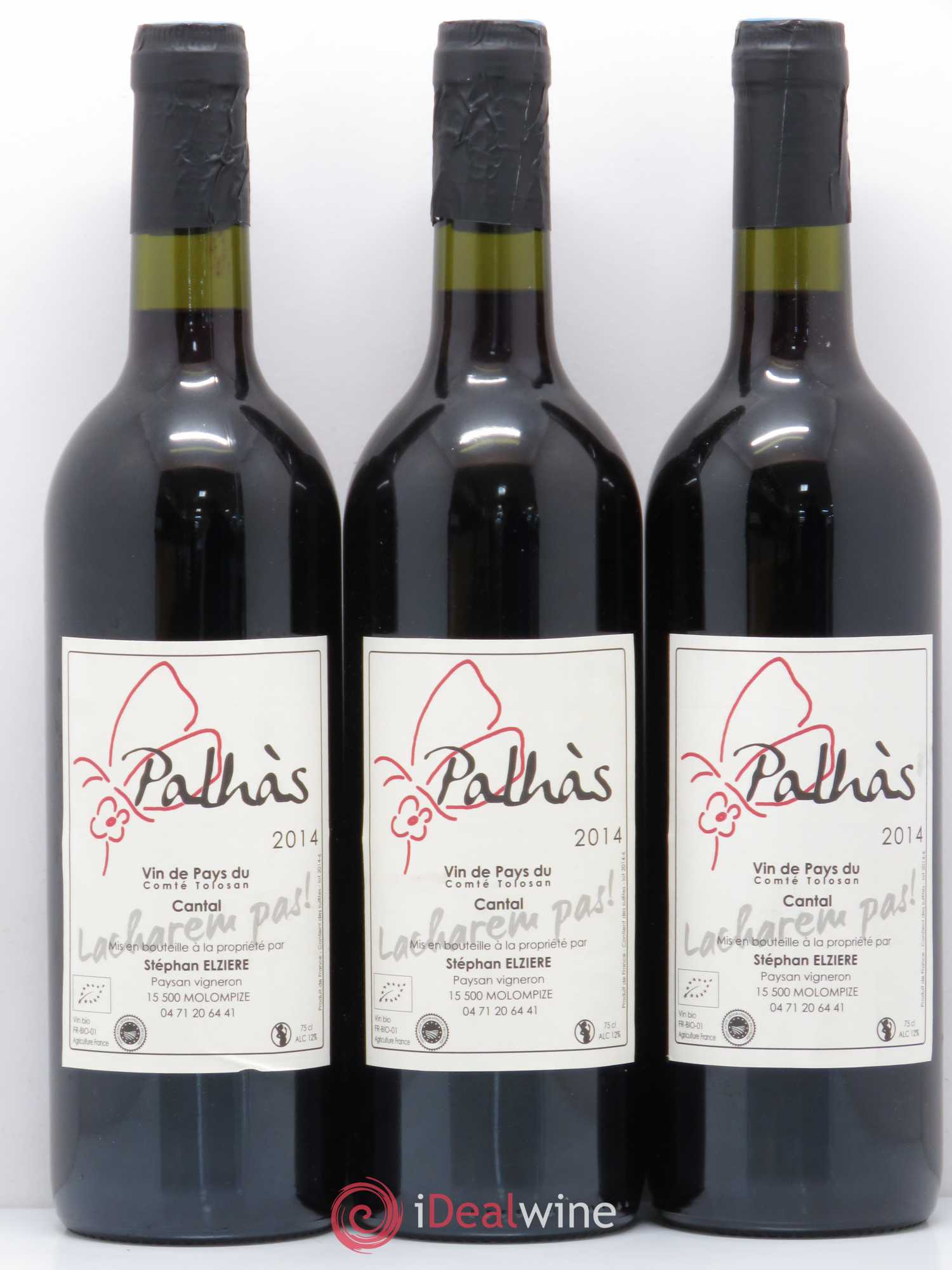 Vin de France Palhas Stephan Elziere VDP du Comté Tolosan 2014 - Lot de 6 bouteilles - 1