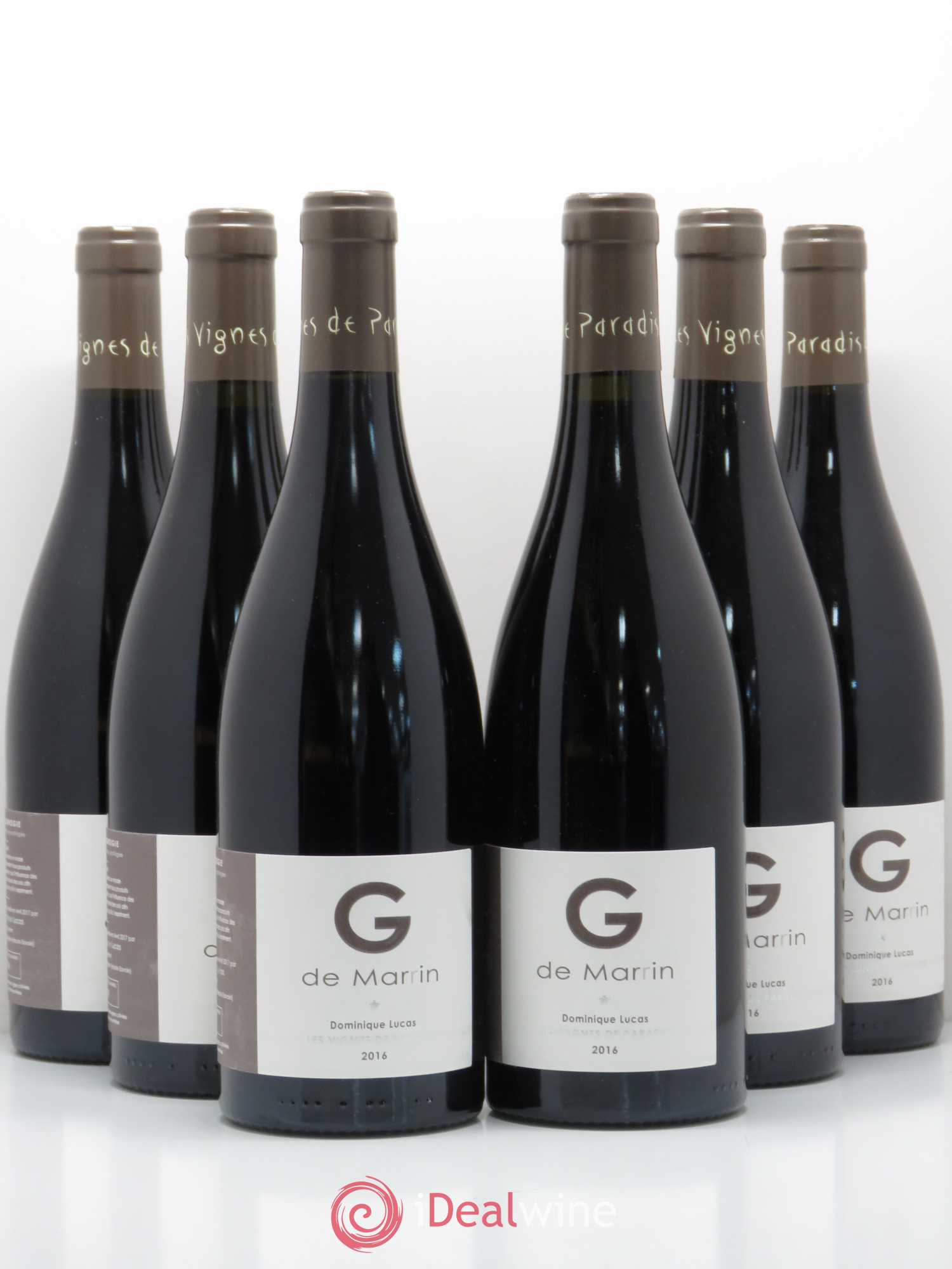 Divers IGP d'Allobrogie G de Marin Vignes du Paradis Dominique Lucas 2016 - Posten von 6 Flaschen - 0
