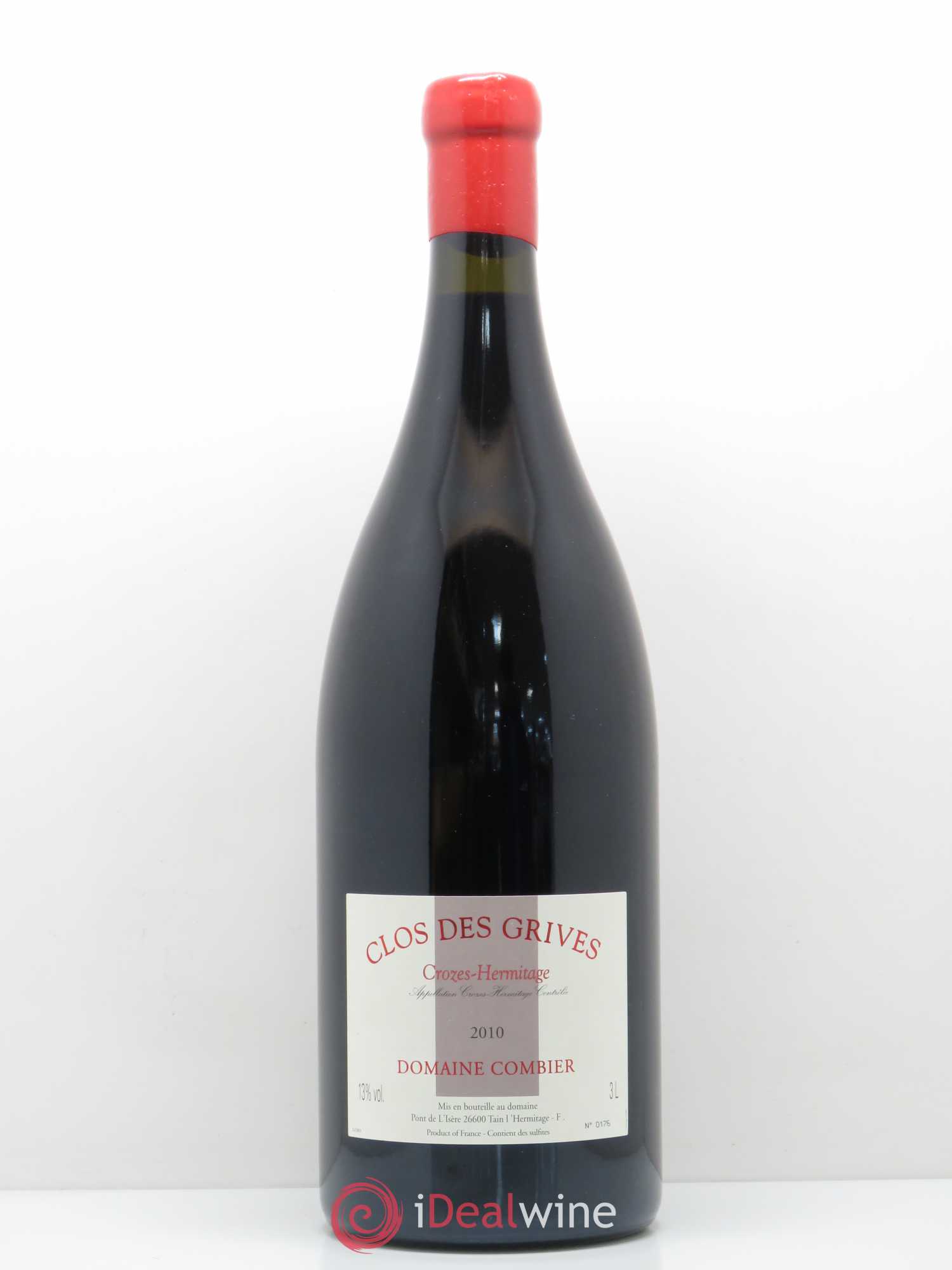 Crozes-Hermitage Clos des Grives Combier 2010 - Lot de 1 double magnum - 0
