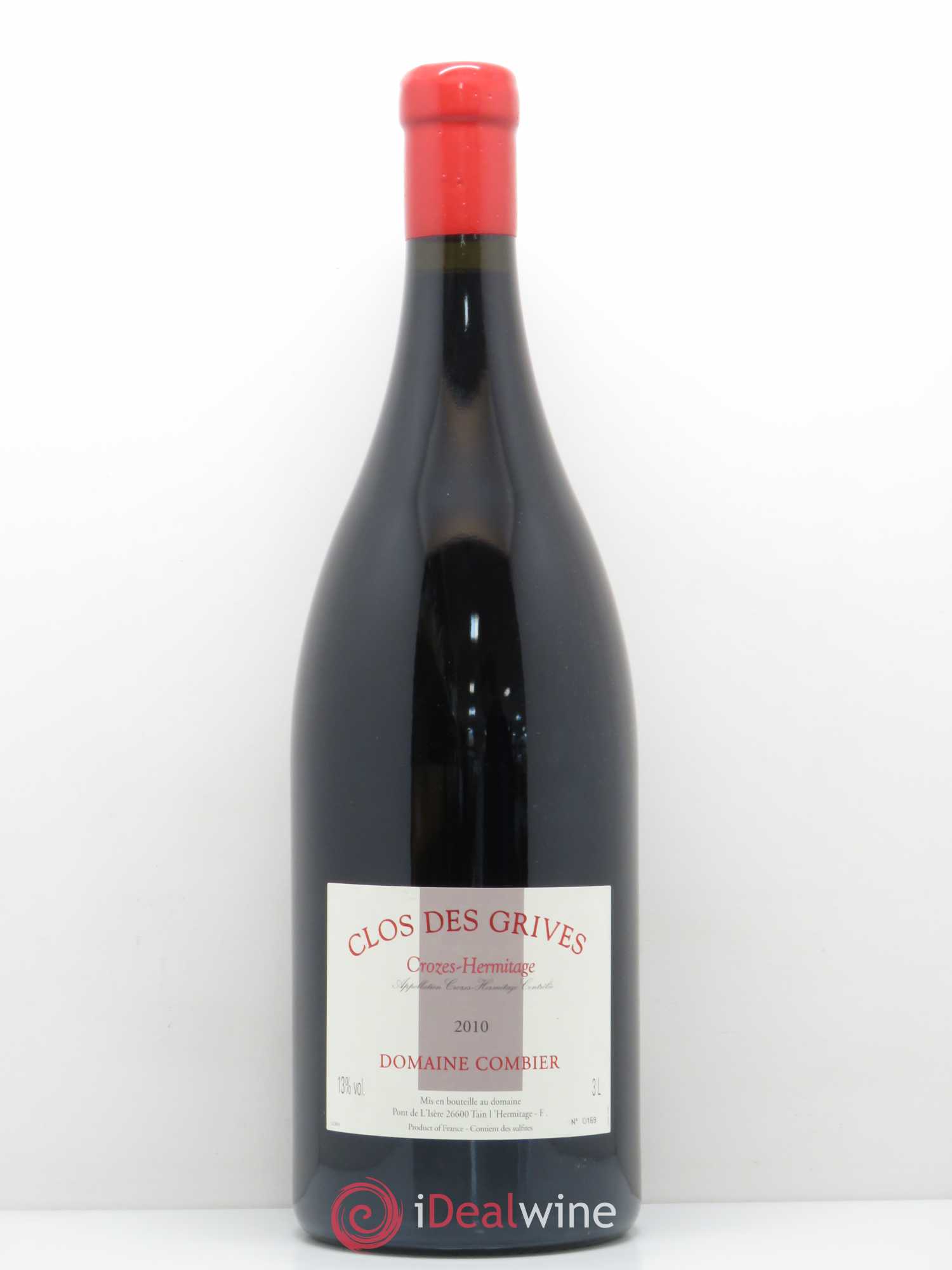 Crozes-Hermitage Clos des Grives Combier 2010 - Lot de 1 double magnum - 0