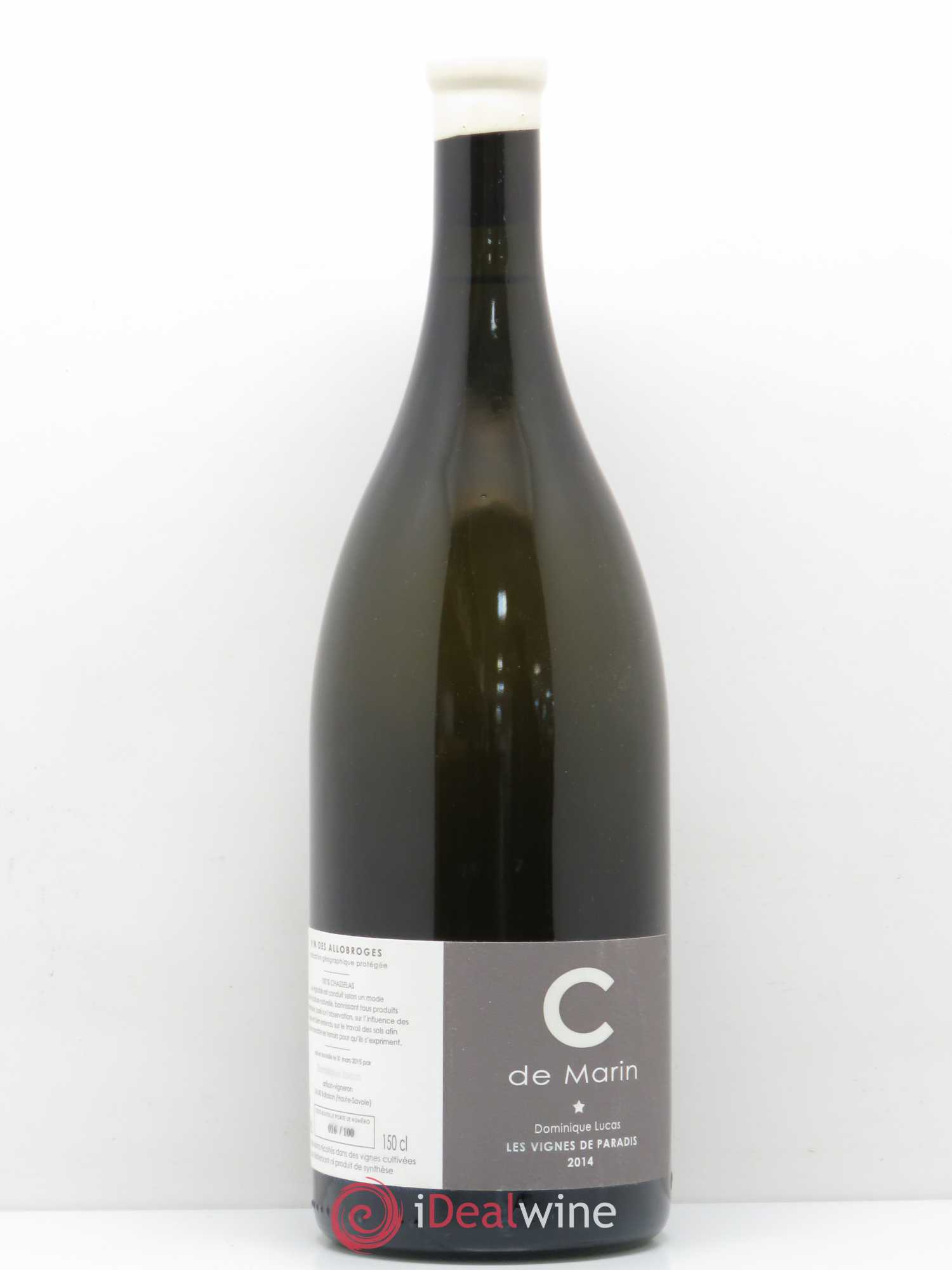 Vin de Savoie IGP d'Allobroge C de Marin Vignes du Paradis Dominique Lucas 2014 - Posten von 1 Magnum - 0
