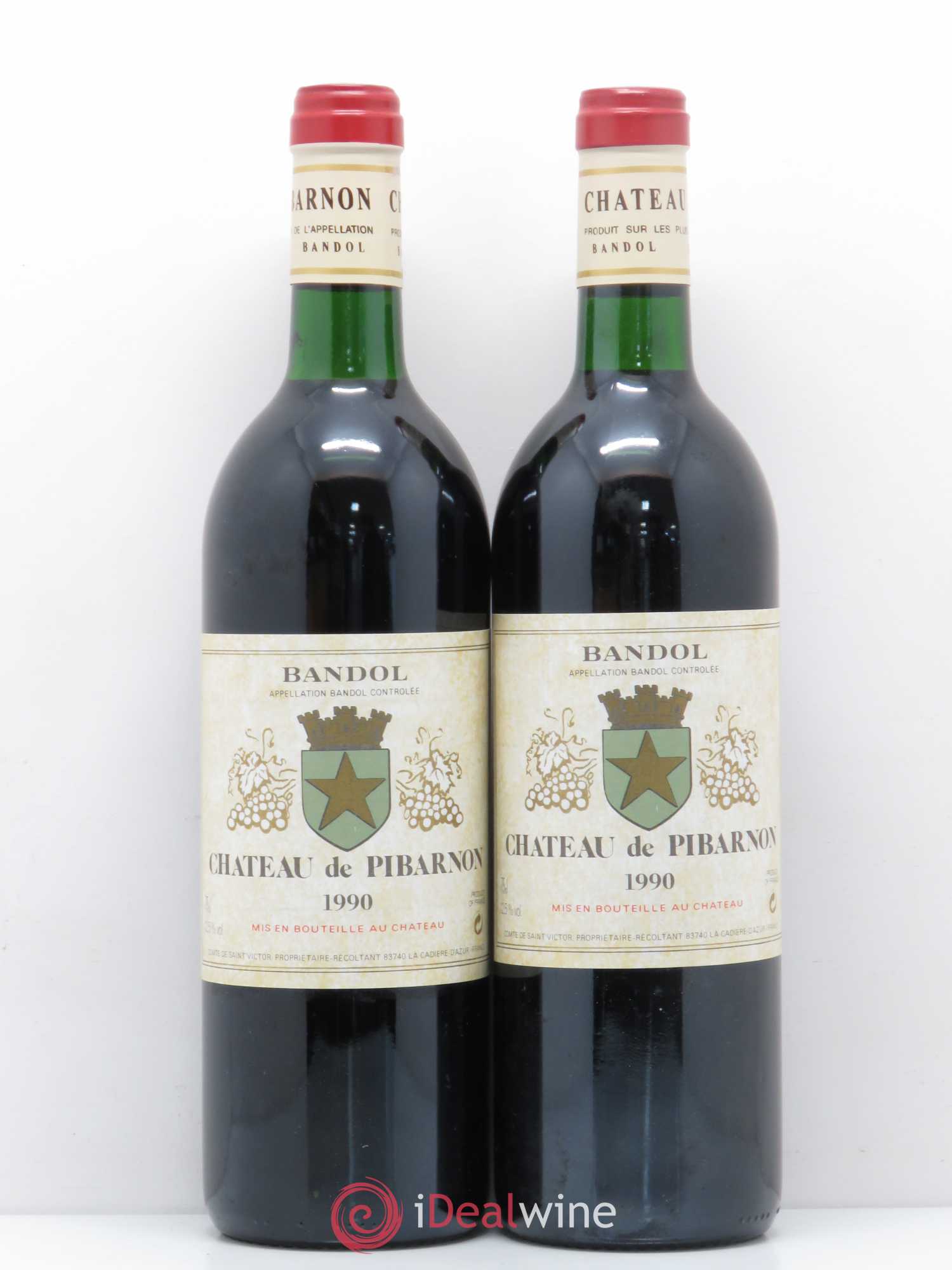 Bandol Château de Pibarnon Comte de Saint-Victor 1990 - Lot de 2 bouteilles - 0