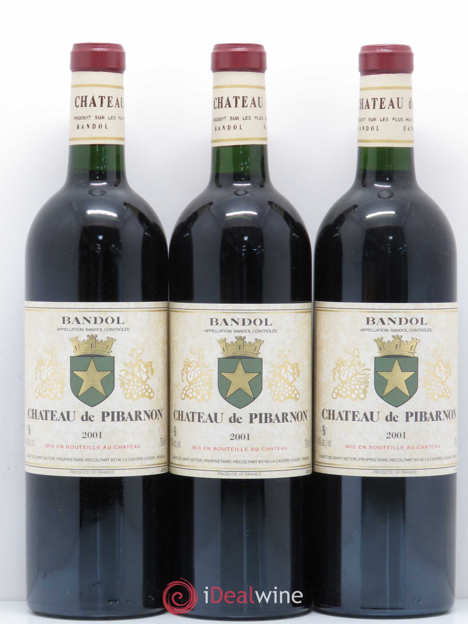 Bandol Château de Pibarnon Comte de Saint-Victor 2001 - Lot de 5 bouteilles - 1