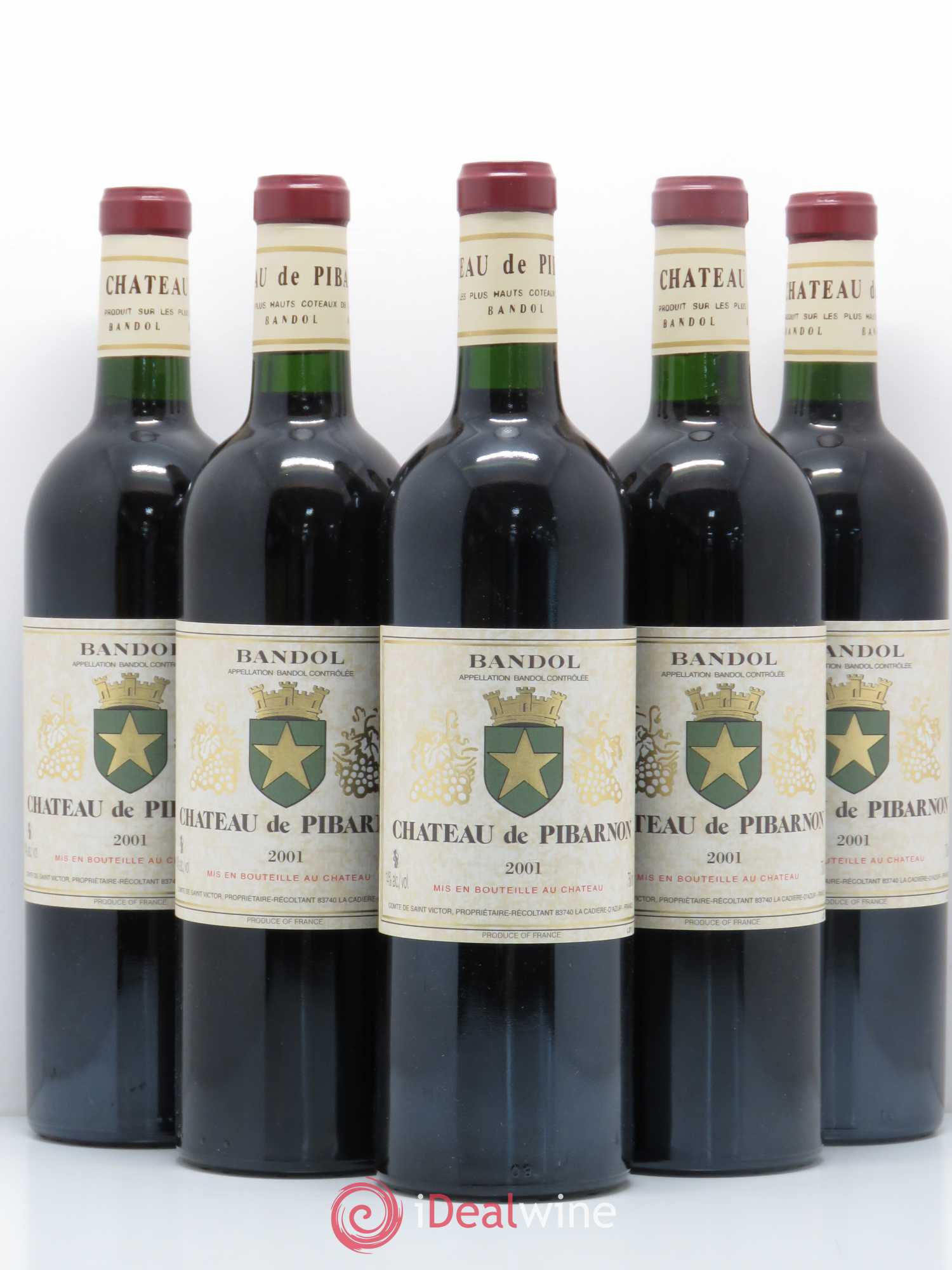 Bandol Château de Pibarnon Comte de Saint-Victor 2001 - Lot de 5 bouteilles - 0