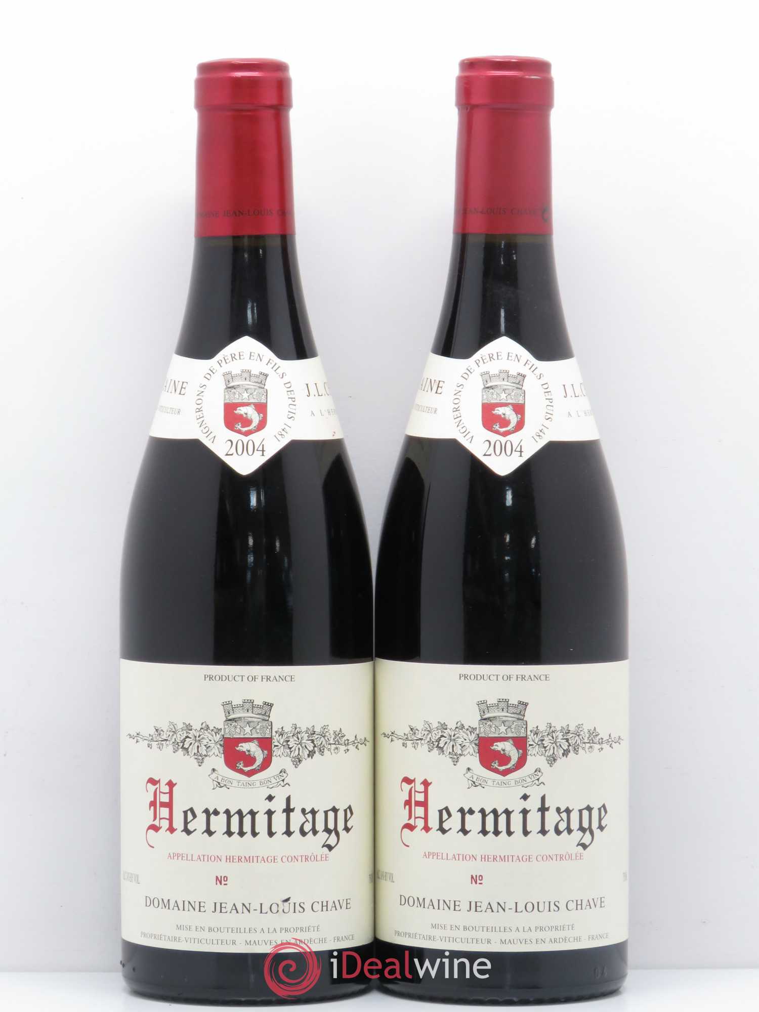 Hermitage Jean-Louis Chave 2004 - Lot de 2 bouteilles - 0
