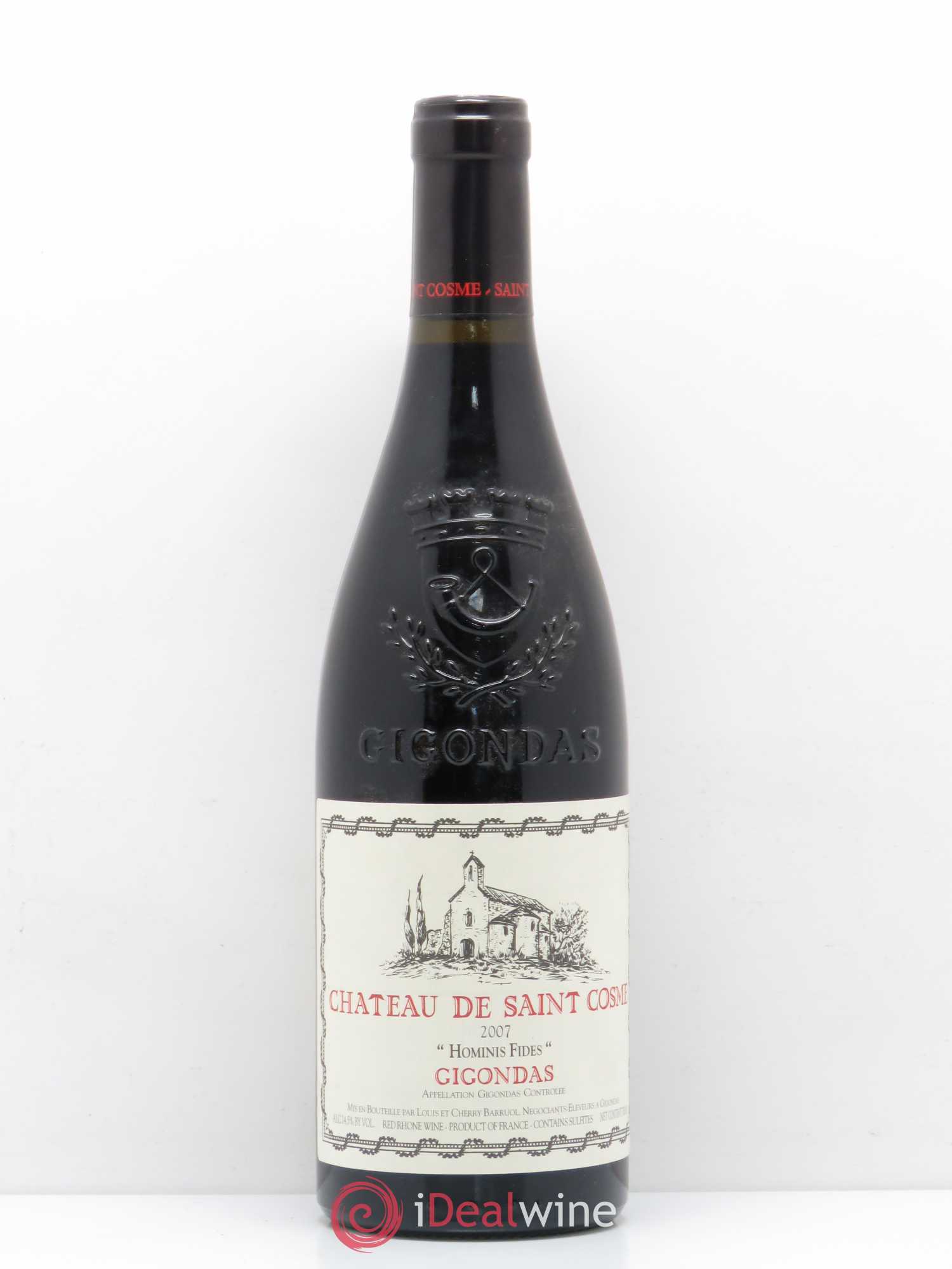 Gigondas Hominis Fides Saint Cosme 2007 - Lot de 1 bouteille - 0