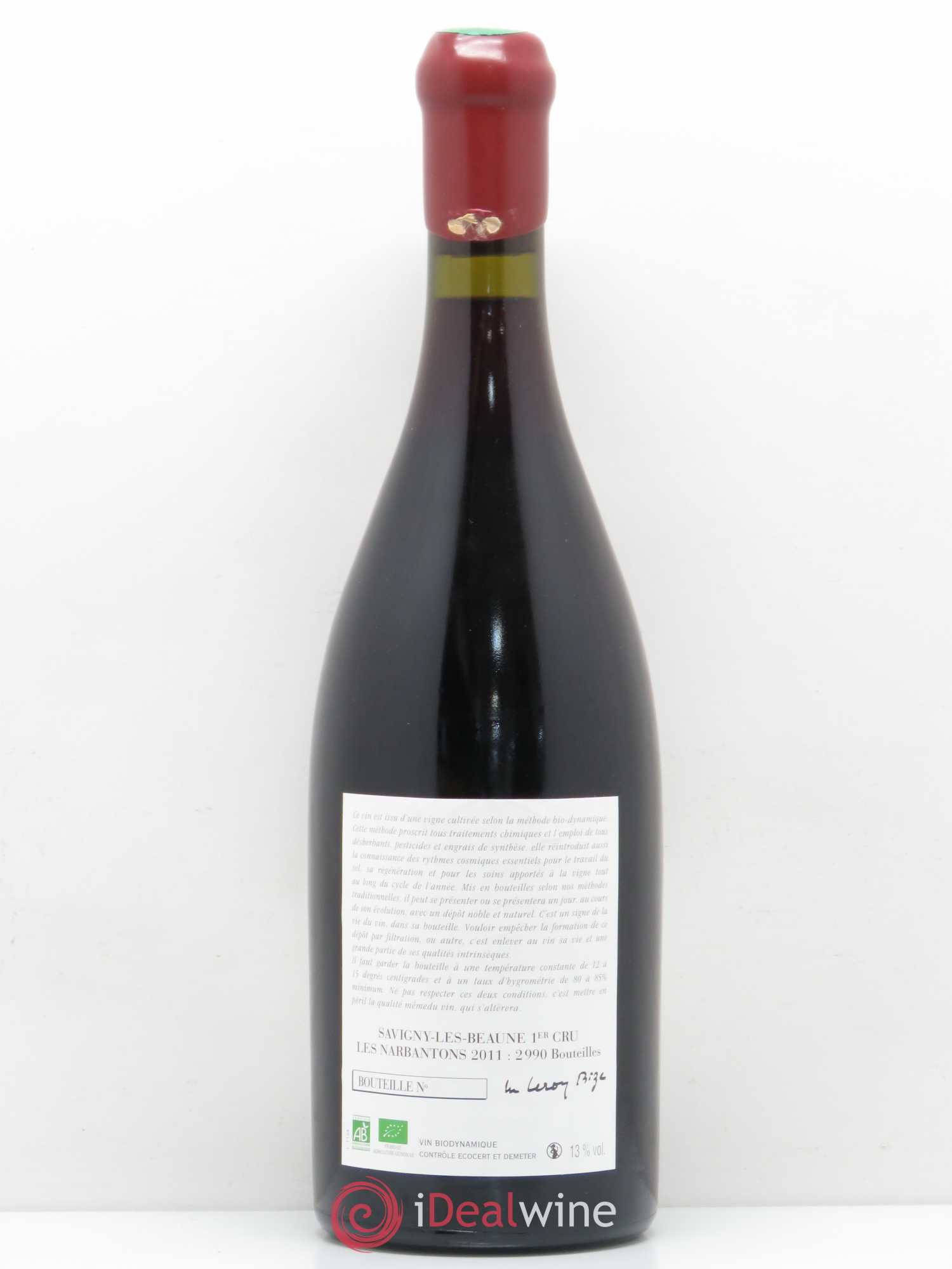 Savigny-lès-Beaune 1er Cru Les Narbantons Leroy SA 2011 - Lot de 1 bouteille - 1
