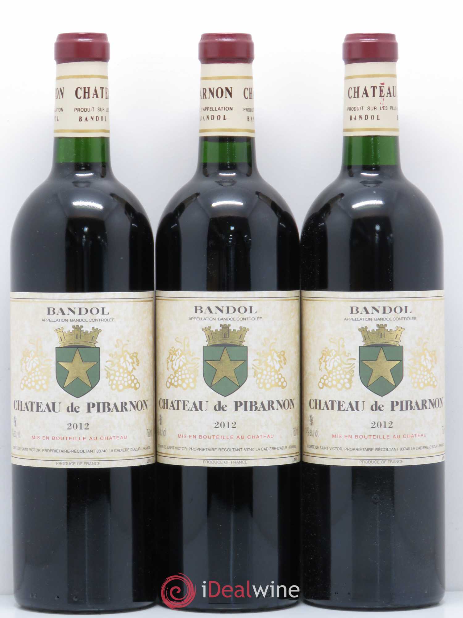 Bandol Château de Pibarnon Comte de Saint-Victor 2012 - Lot de 6 bouteilles - 1
