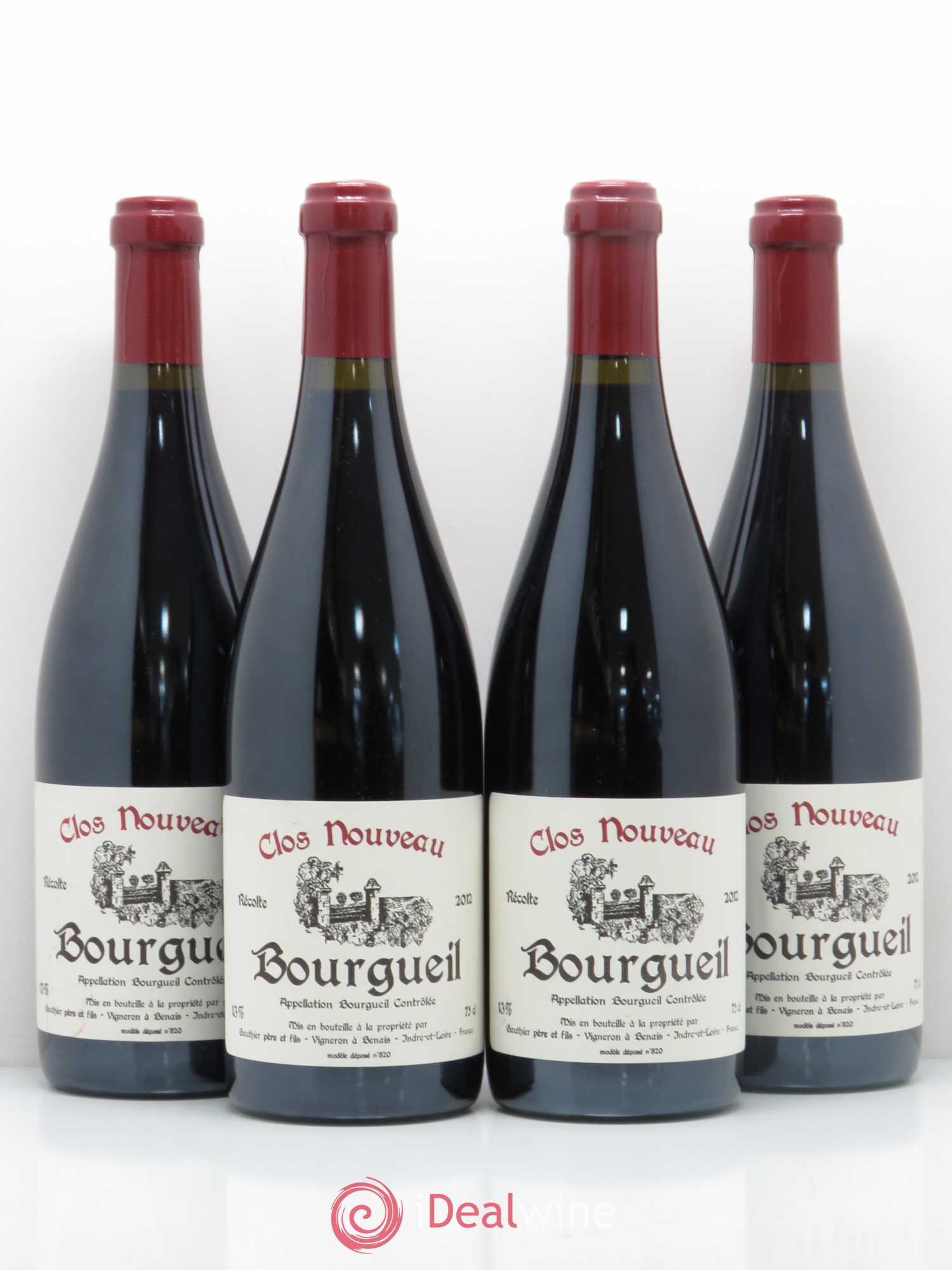 Bourgueil Clos Nouveau Bel air 2012 - Posten von 4 Flaschen - 0