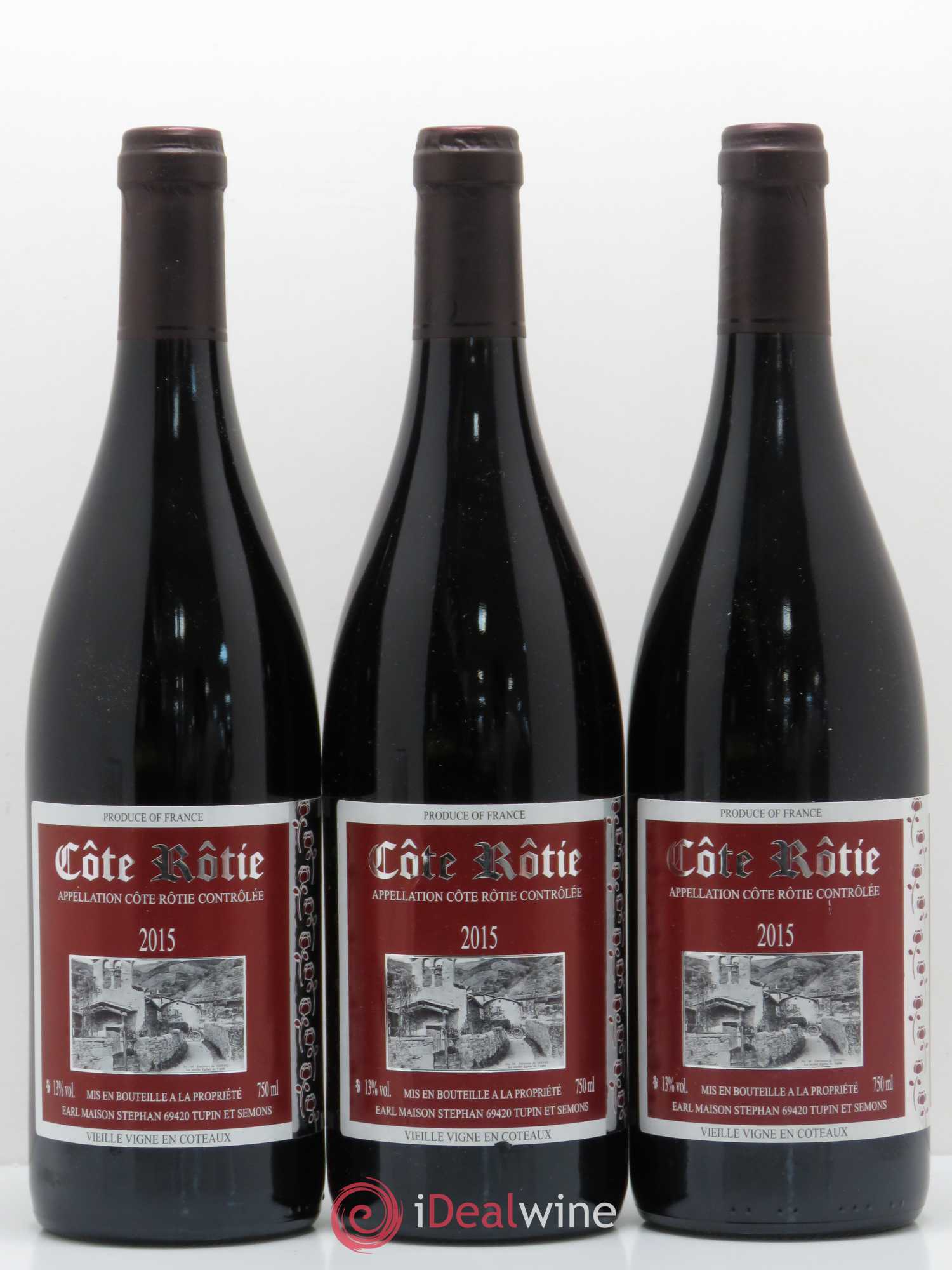 Côte-Rôtie Vieilles Vignes en Coteaux Jean-Michel Stephan 2015 - Lot de 3 bouteilles - 0