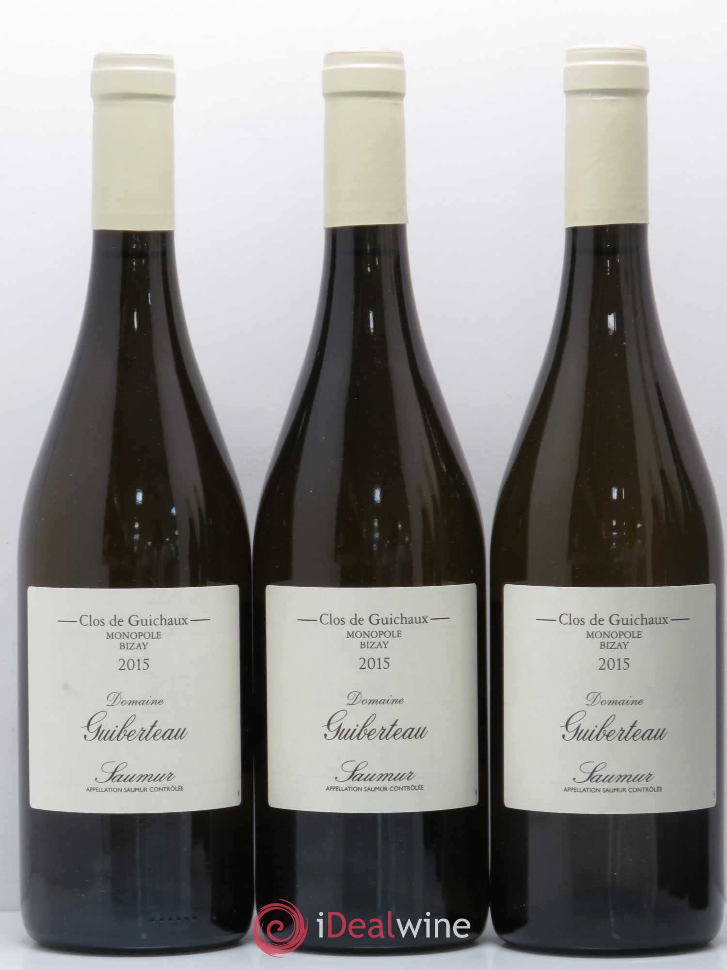 Saumur Domaine Guiberteau Clos Des Guichaux Guiberteau 2015 - Posten von 6 Flaschen - 1