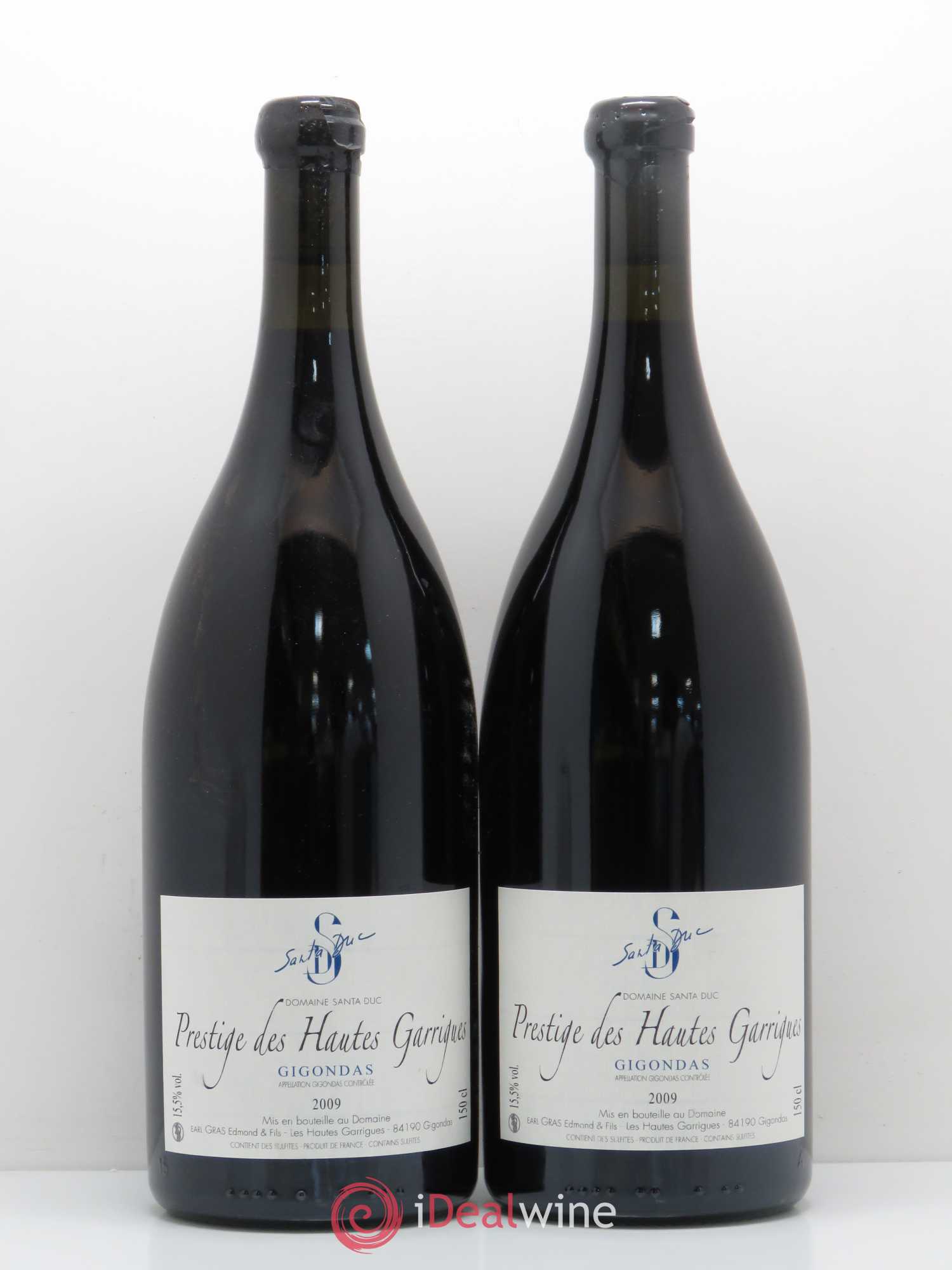Gigondas Santa Duc (Domaine) Hautes Garrigues Famille Gras 2009 - Lot de 2 magnums - 0