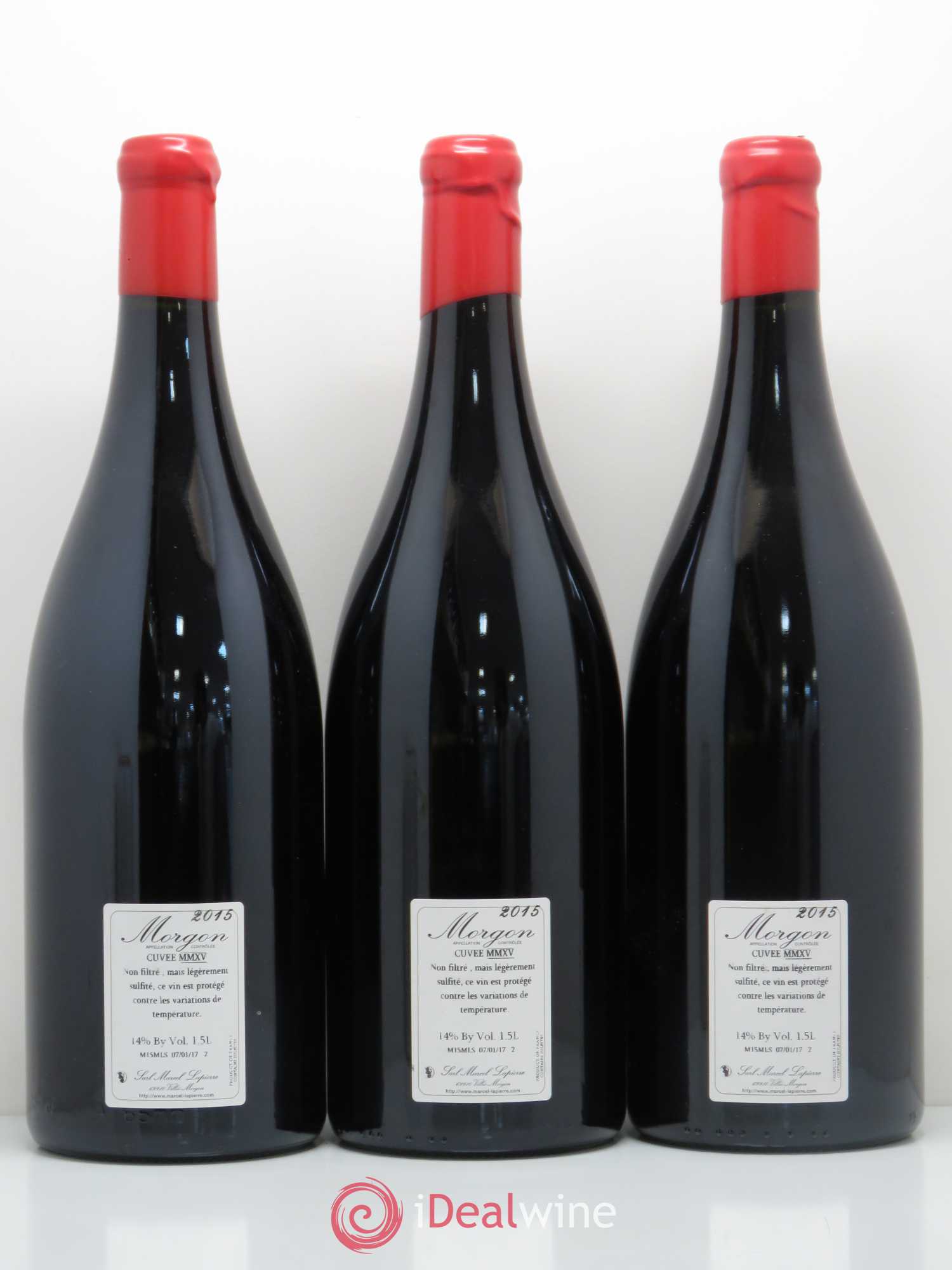 Morgon Marcel Lapierre (Domaine) Cuvée MMIX 2015 - Lot de 3 magnums - 1