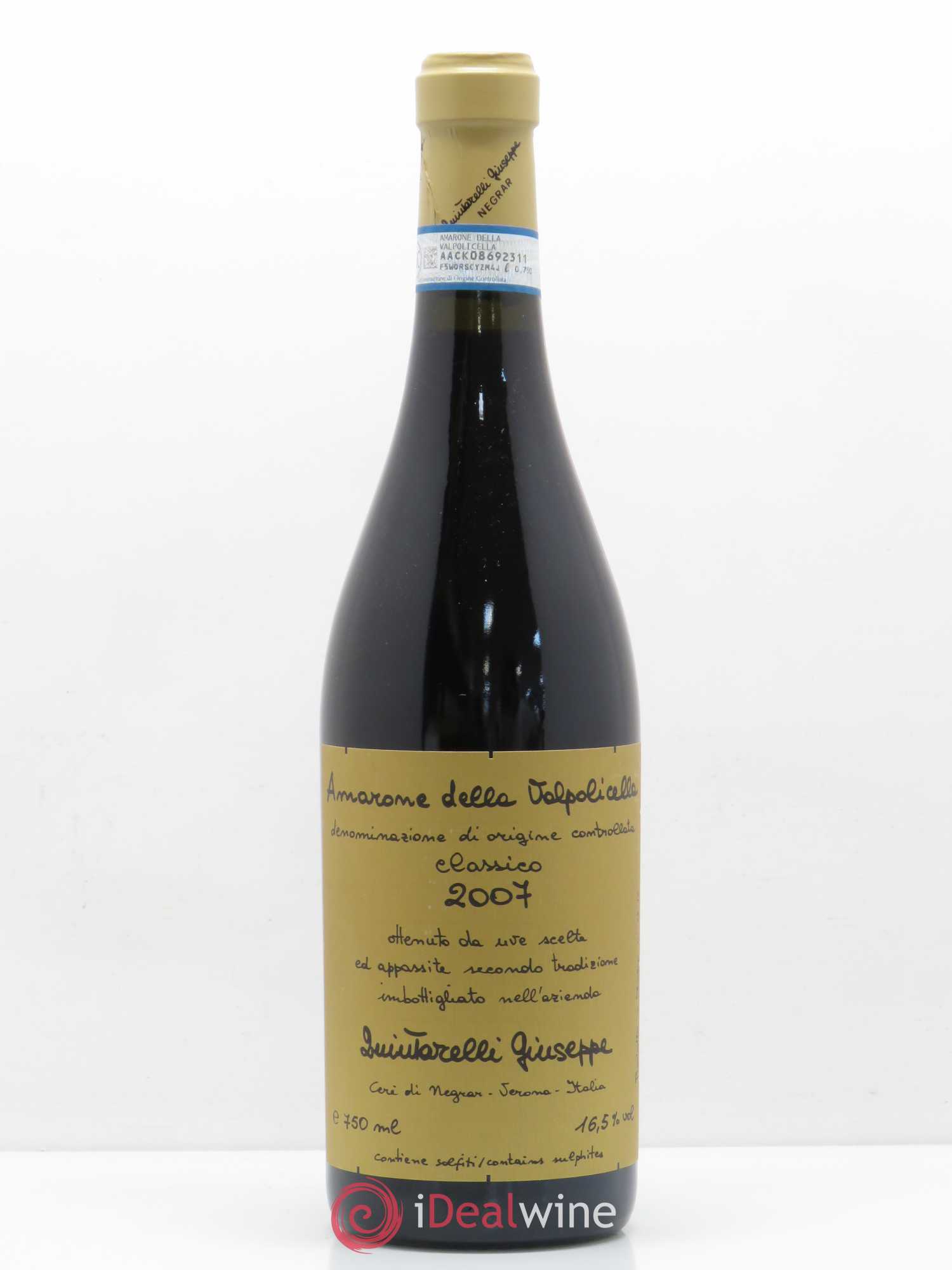 Amarone della Valpolicella Classico Superiore DOCG Giuseppe Quintarelli 2007 - Lot de 1 bouteille - 0