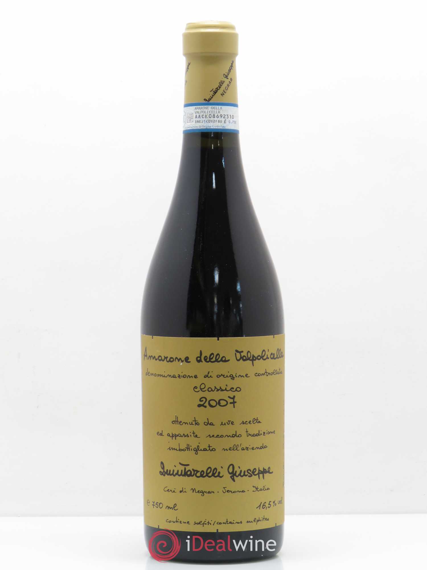 Amarone della Valpolicella Classico Superiore DOCG Giuseppe Quintarelli 2007 - Lot de 1 bouteille - 0