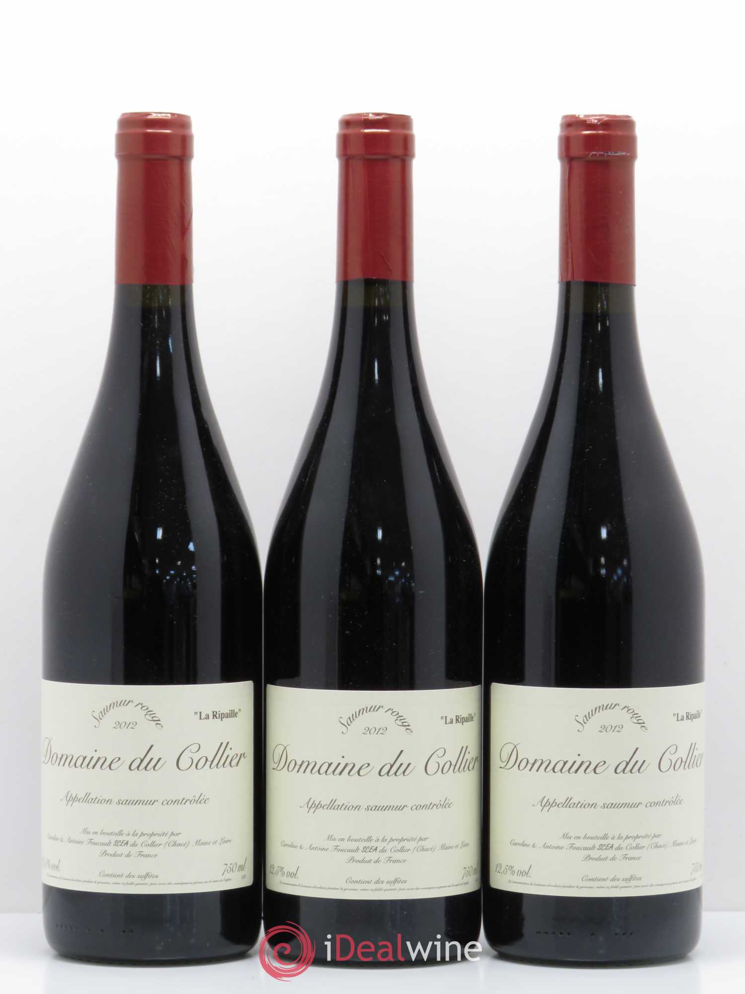 Saumur La Ripaille Domaine du Collier 2012 - Lot de 3 bouteilles - 0
