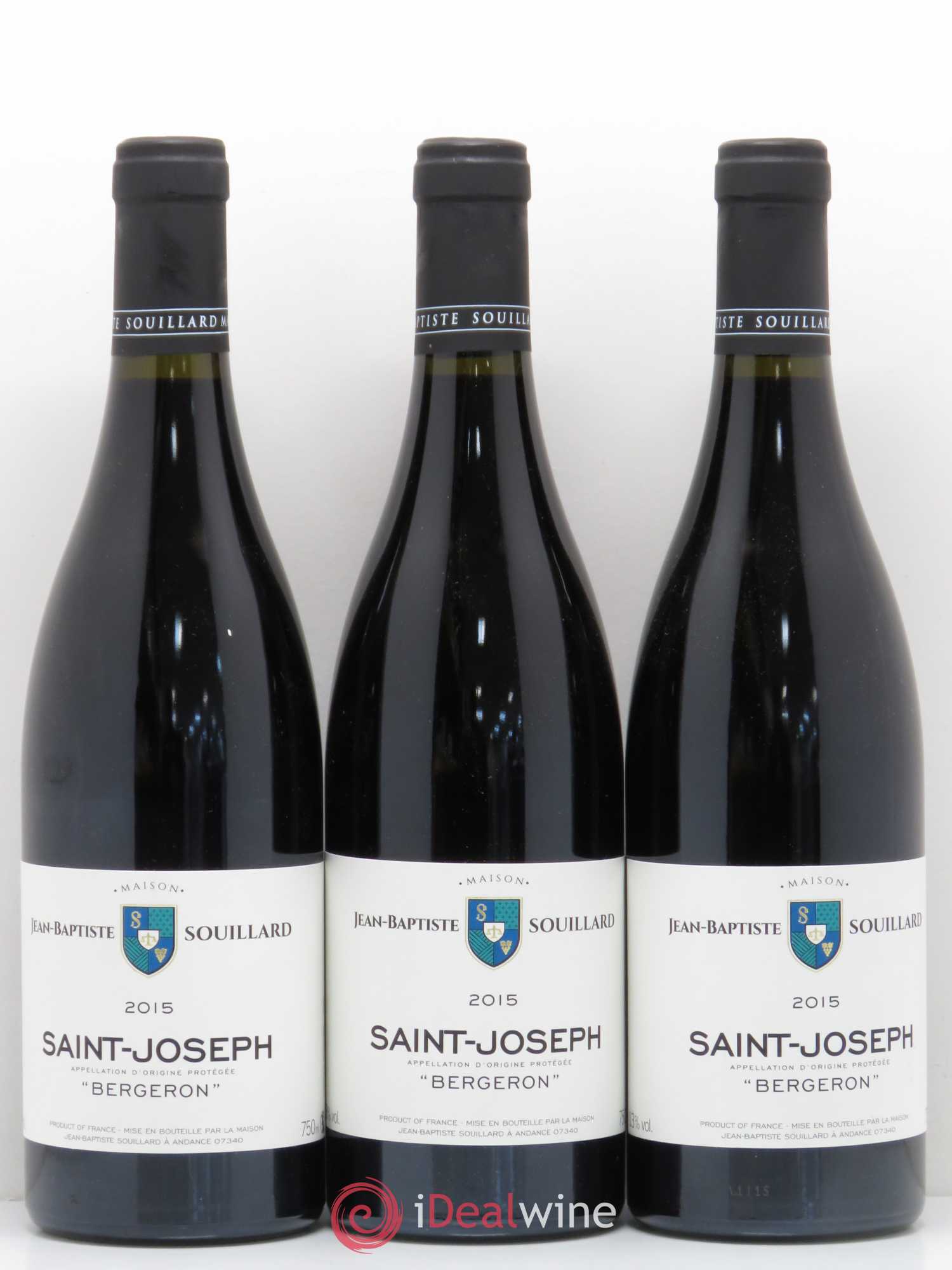 Saint-Joseph Bergeron Souillard 2015 - Lot de 3 bouteilles - 0