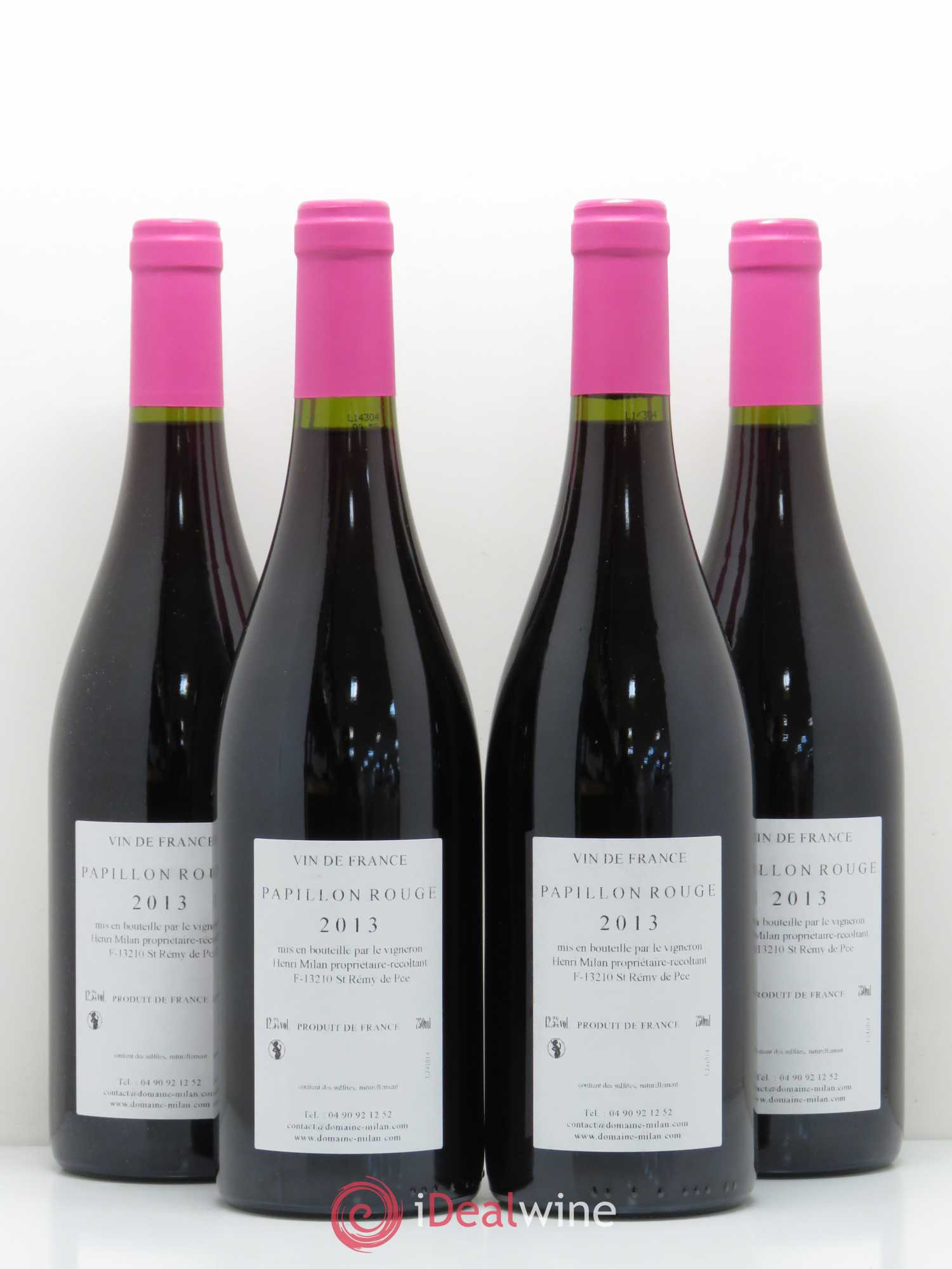 Vin de France Papillon rouge Henri Milan 2013 - Posten von 4 Flaschen - 1