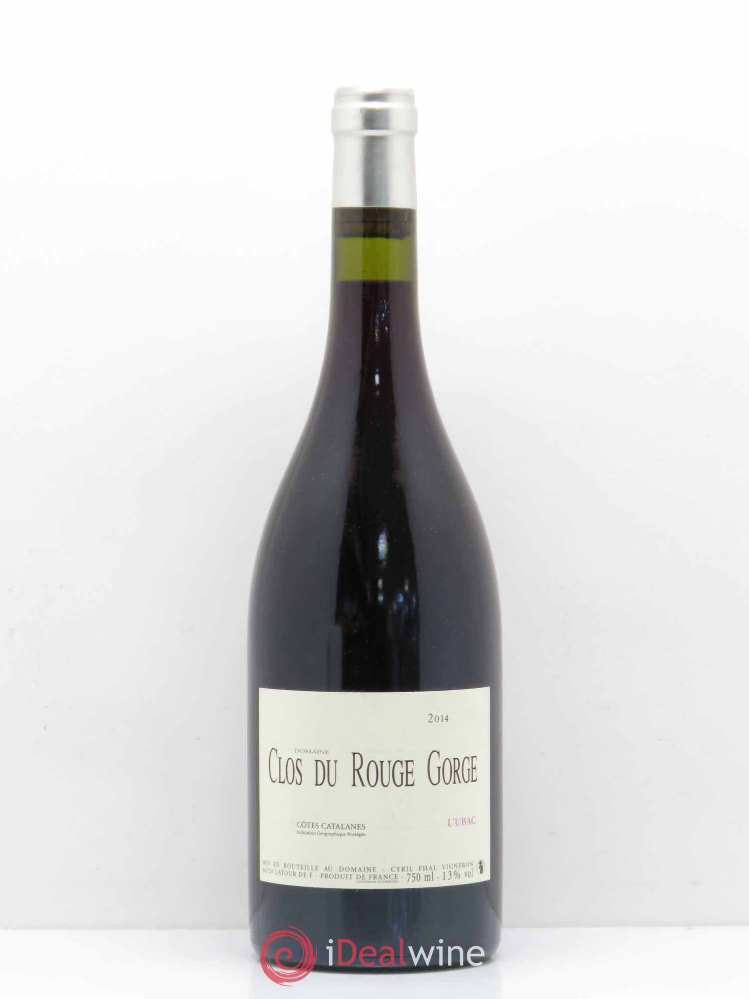 Côtes Catalanes Clos du Rouge Gorge L'Ubac Cyril Fhal 2014 - Lot de 1 bouteille - 0