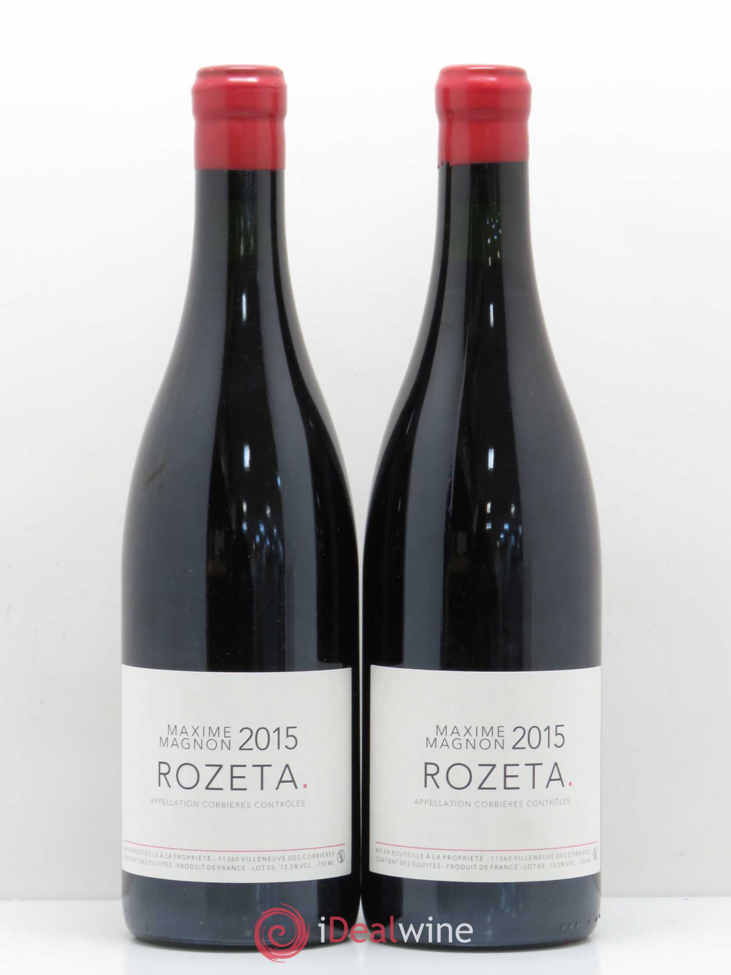 Corbières Rozeta Maxime Magnon 2015 - Lot de 2 bouteilles - 0