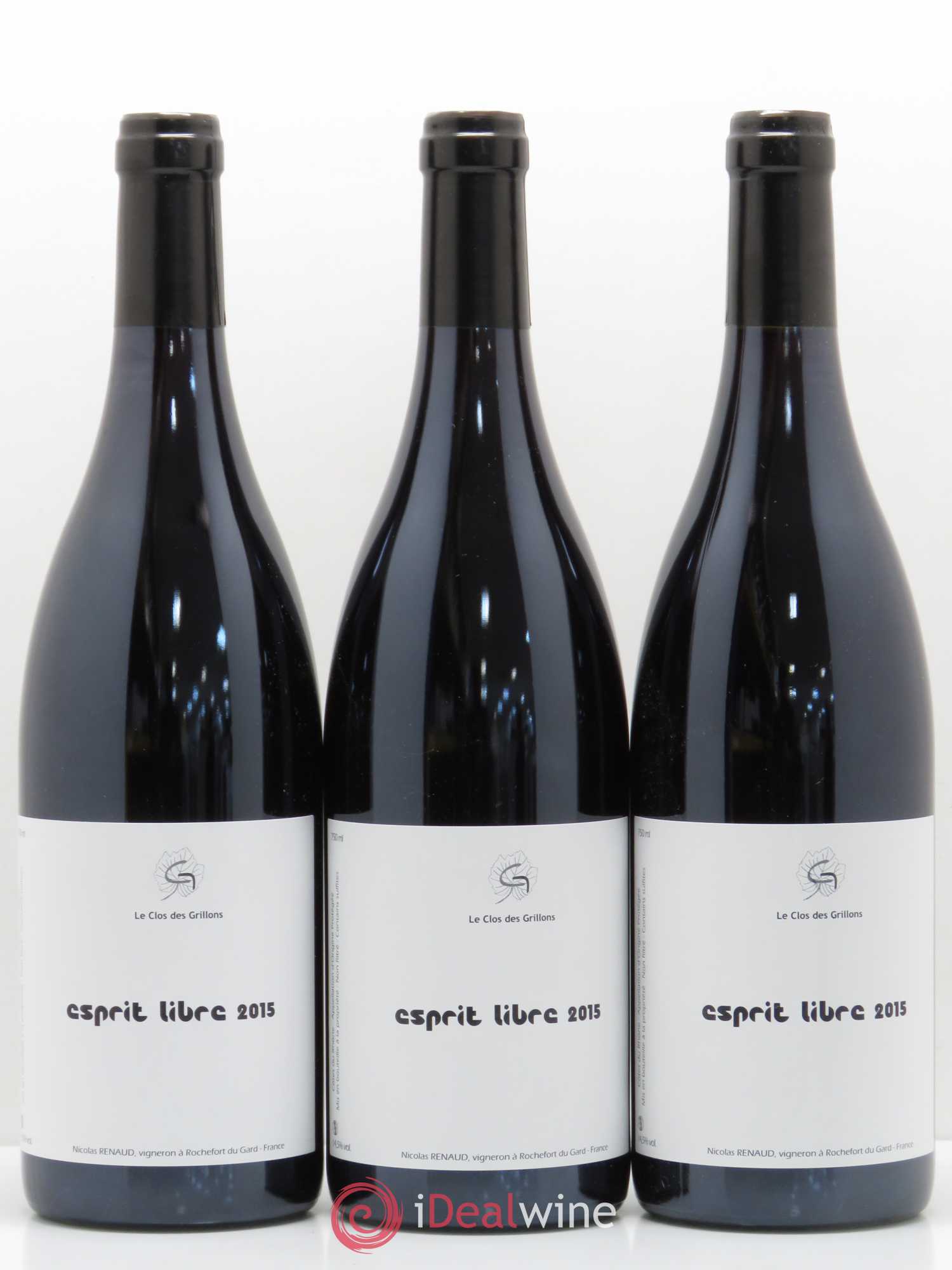 Côtes-du-Rhône Esprit Libre Le Clos Des Grillons 2015 - Posten von 6 Flaschen - 2