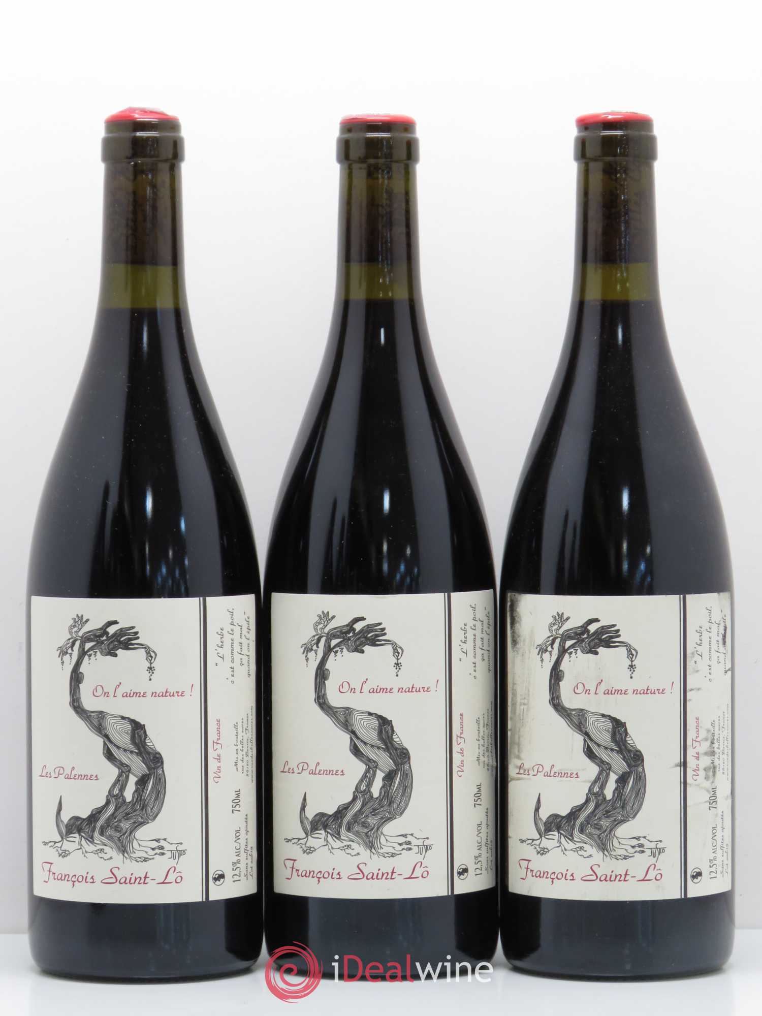 Vin de France On l'aime nature Palennes Francois Saint Lo 2015 - Lot de 6 bouteilles - 1